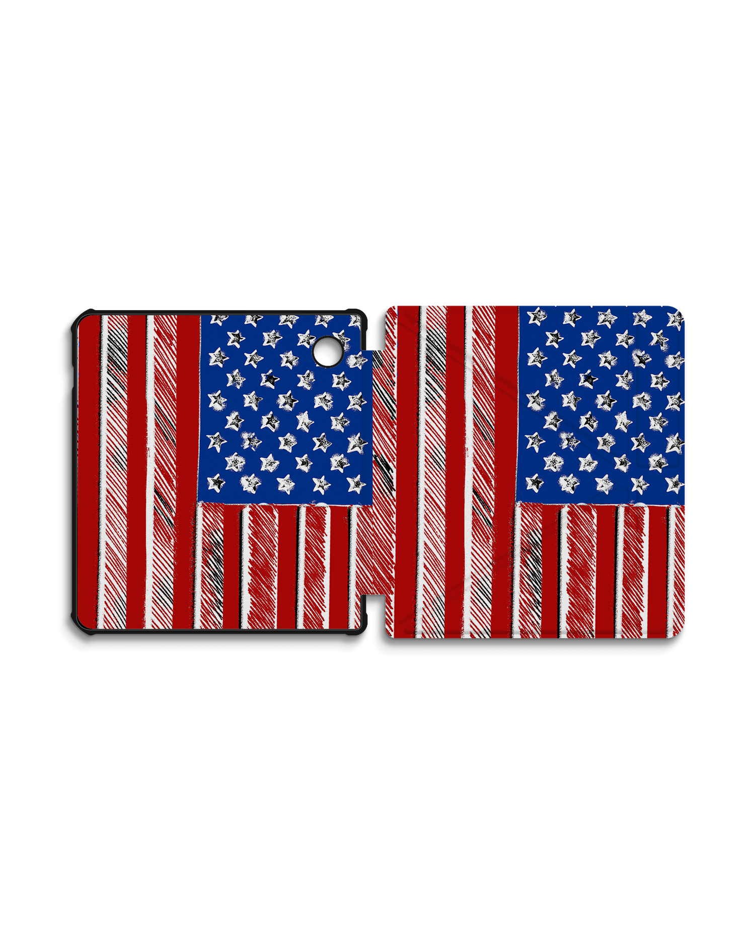 American Flag Color eReader Smart Case for tolino vision 5 (2019): Opened exterior view
