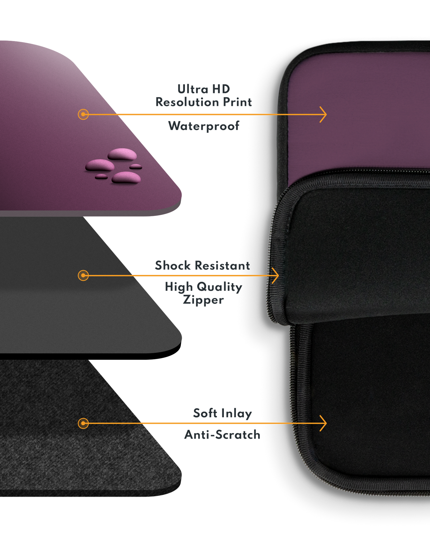PLUM Laptop Case 15 inch with soft inner lining