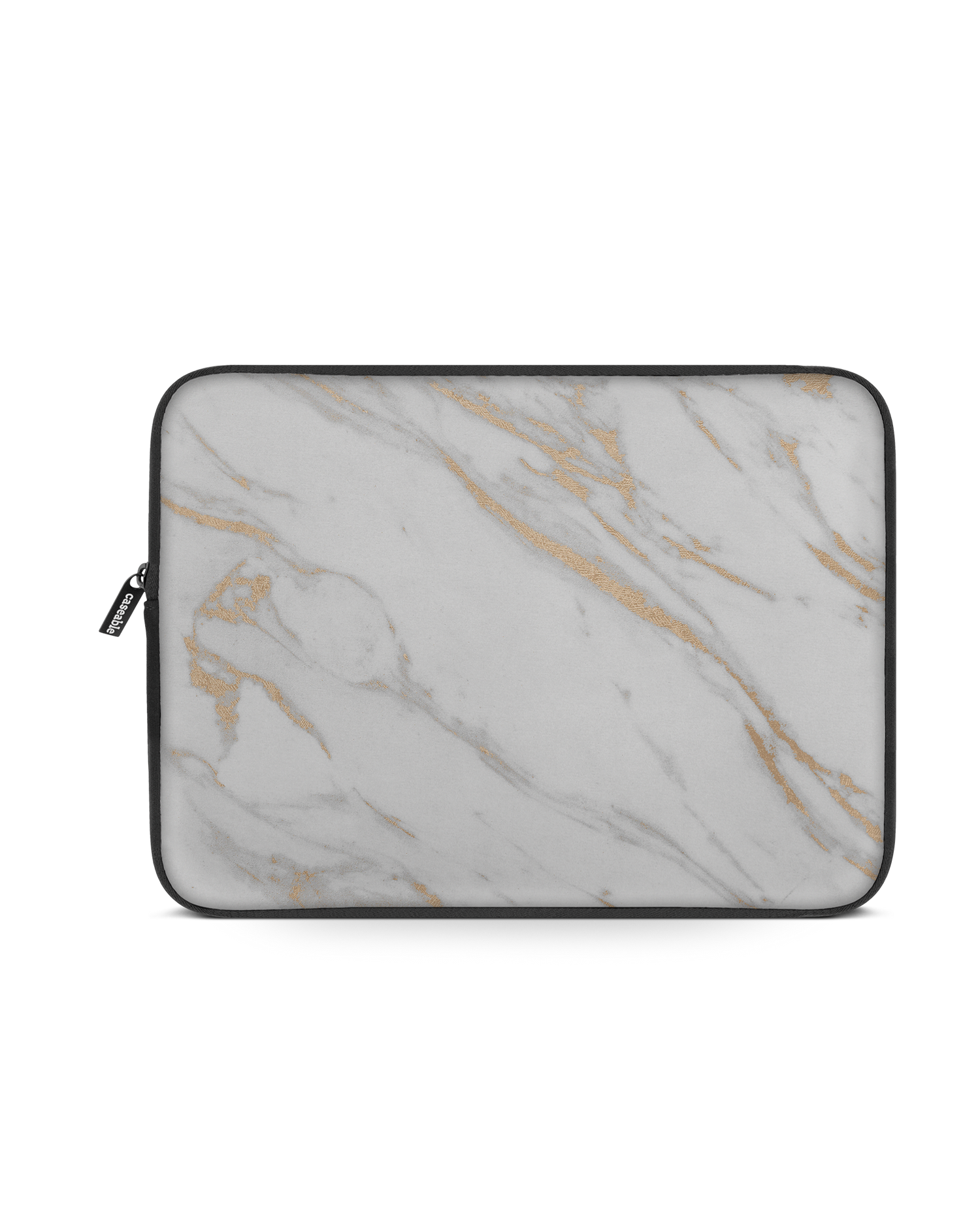 Gold Marble Elegance Laptop Case 13 inch: Front View