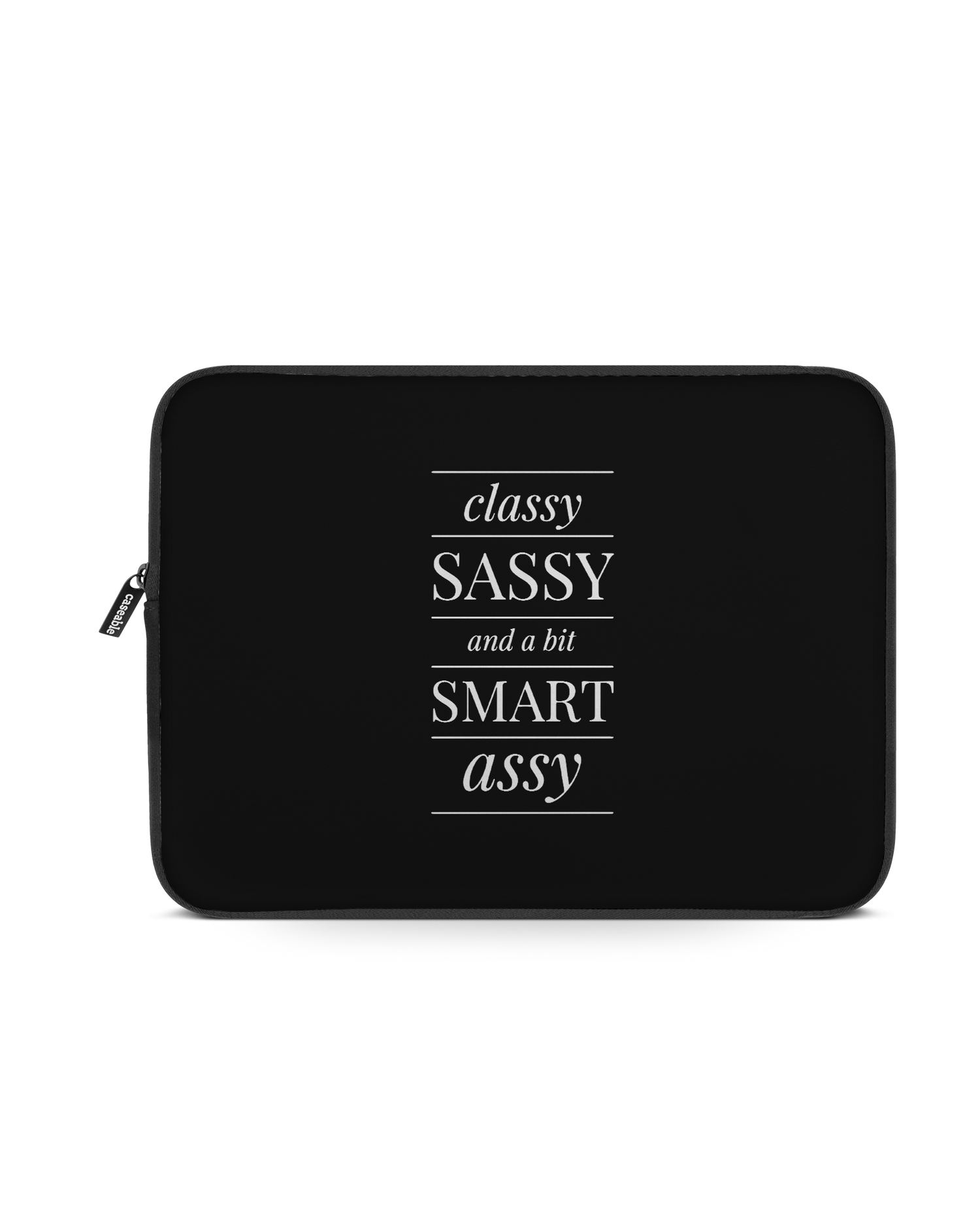 Classy Sassy Laptop Case 13 inch: Front View