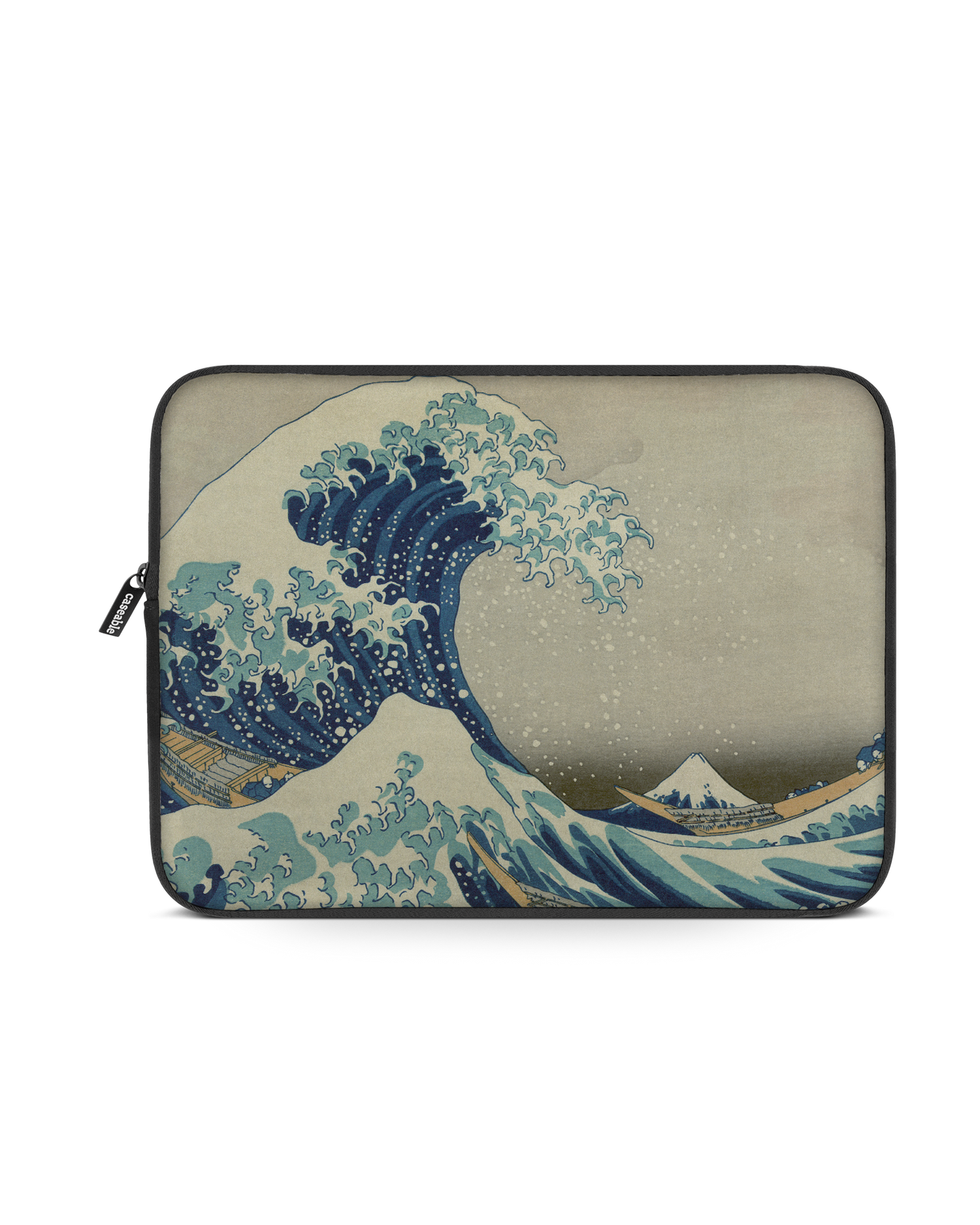 Great Wave Off Kanagawa By Hokusai Laptop Case 13 inch: Front View