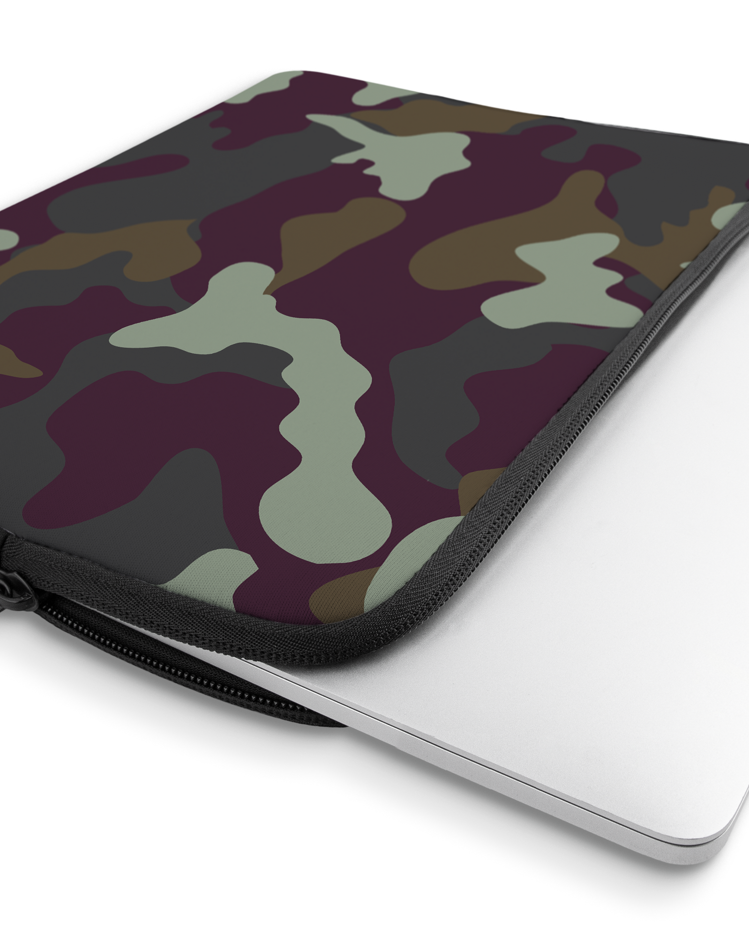 Night Camo Laptop Case 13 inch with device inside