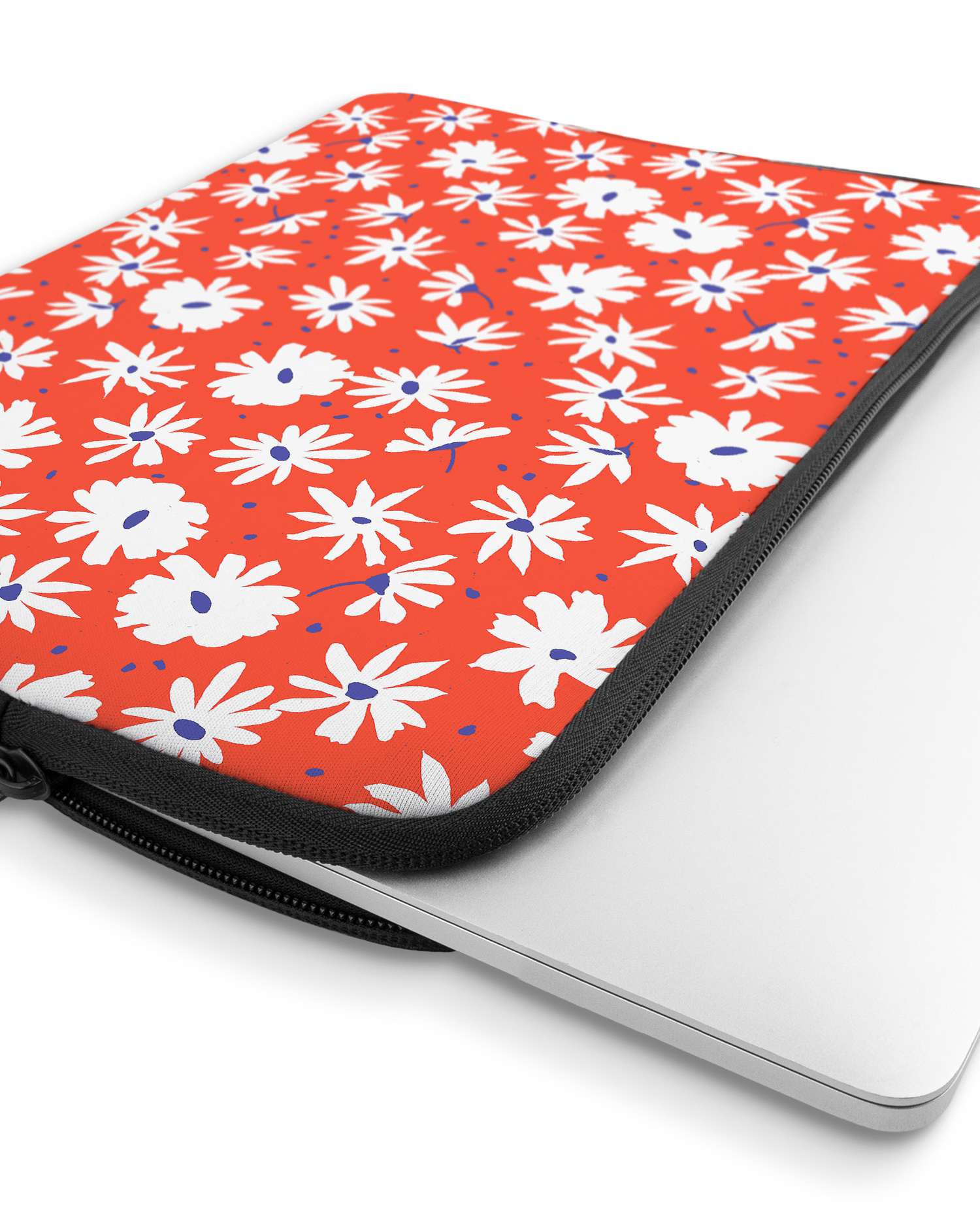 Retro Daisy Laptop Case 13 inch with device inside