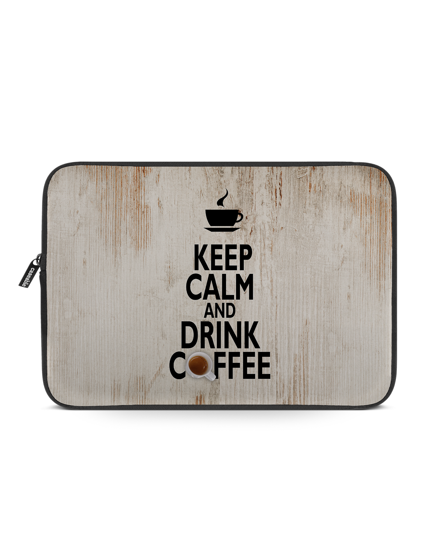 Drink Coffee Laptop Case 14 inch: Front View