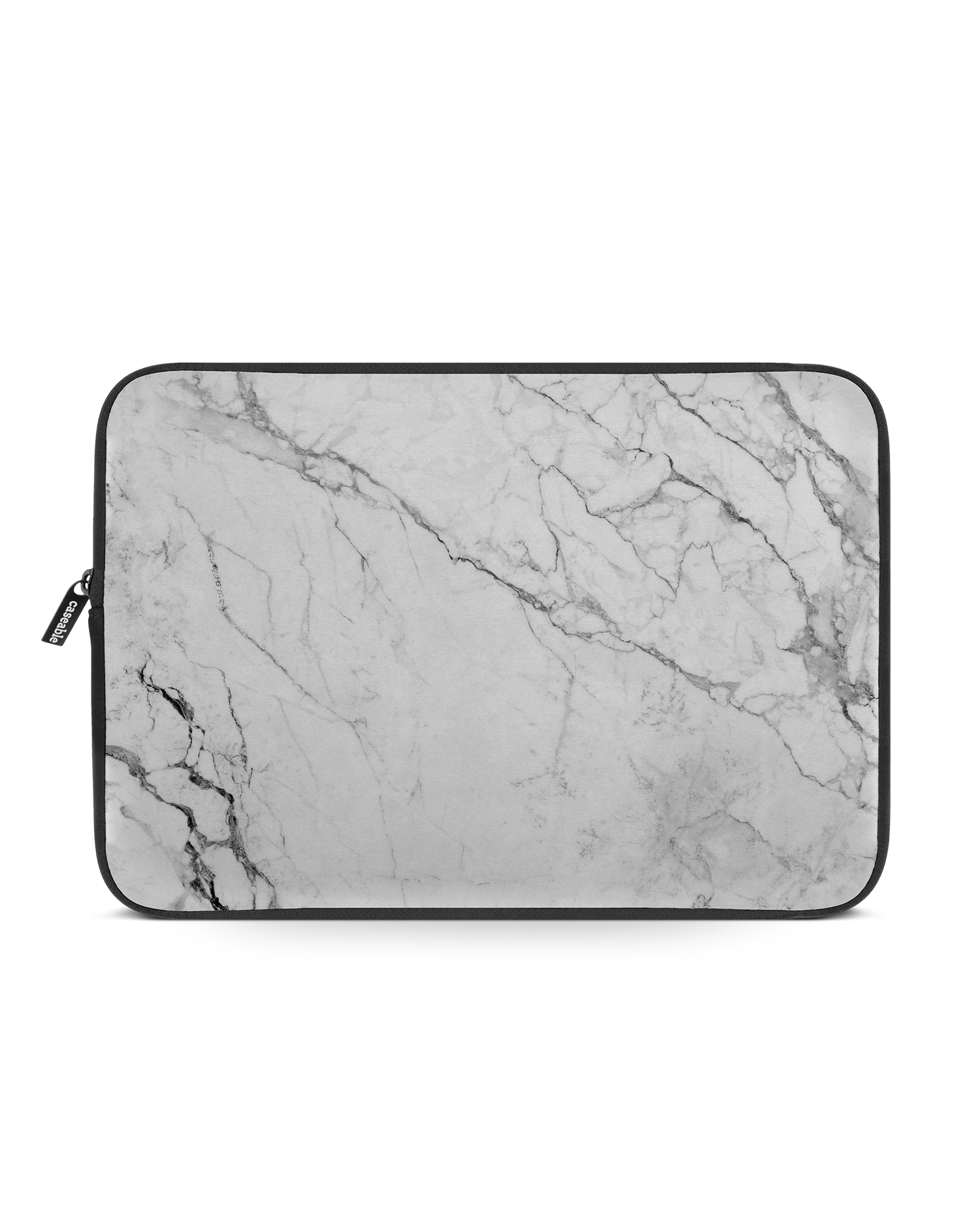 White Marble Laptop Case 14 inch: Front View