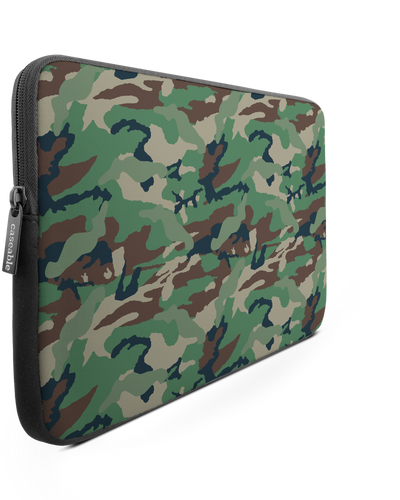 Green and Brown Camo Laptop Case 14 inch