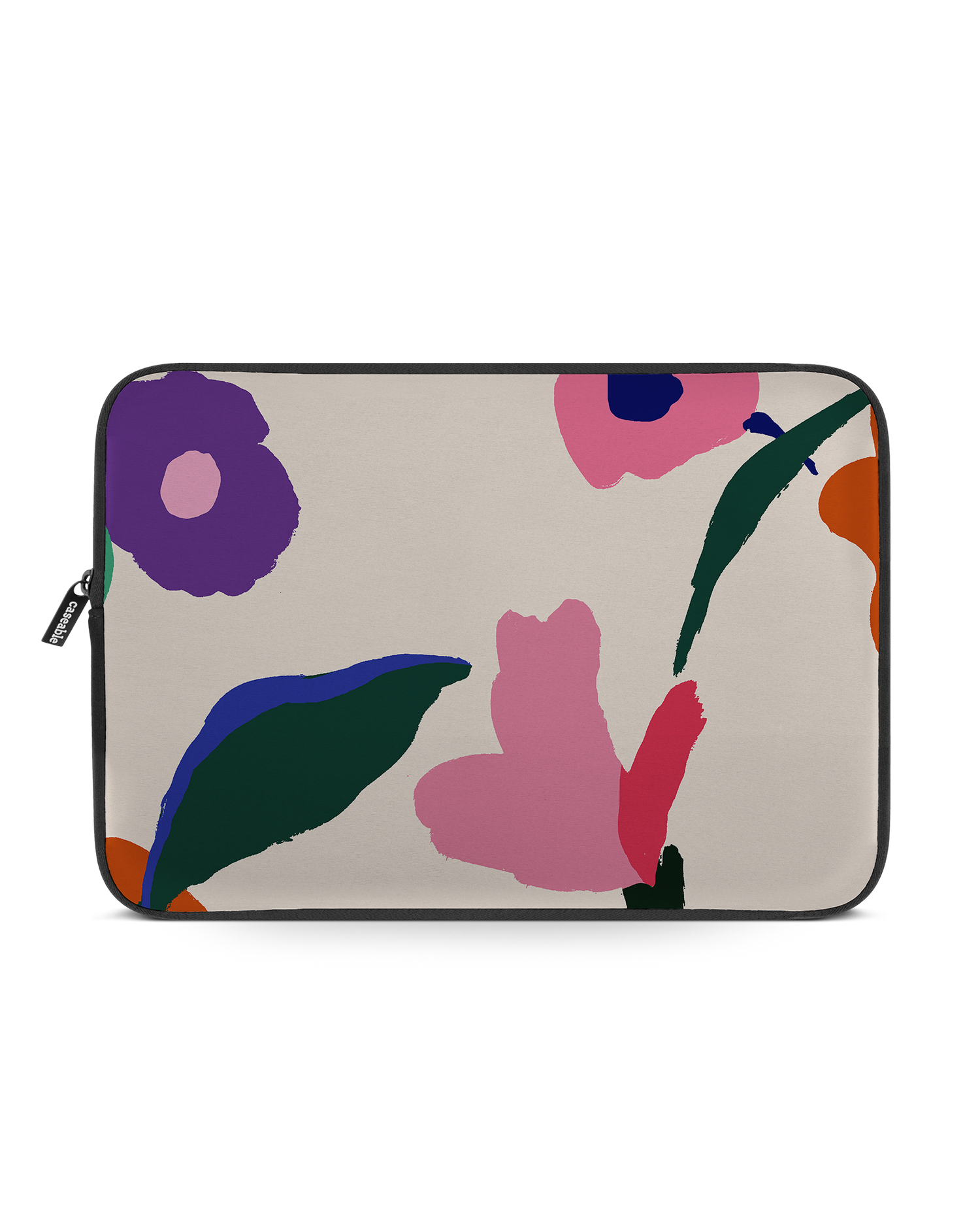 Handpainted Blooms Laptop Case 14 inch: Front View