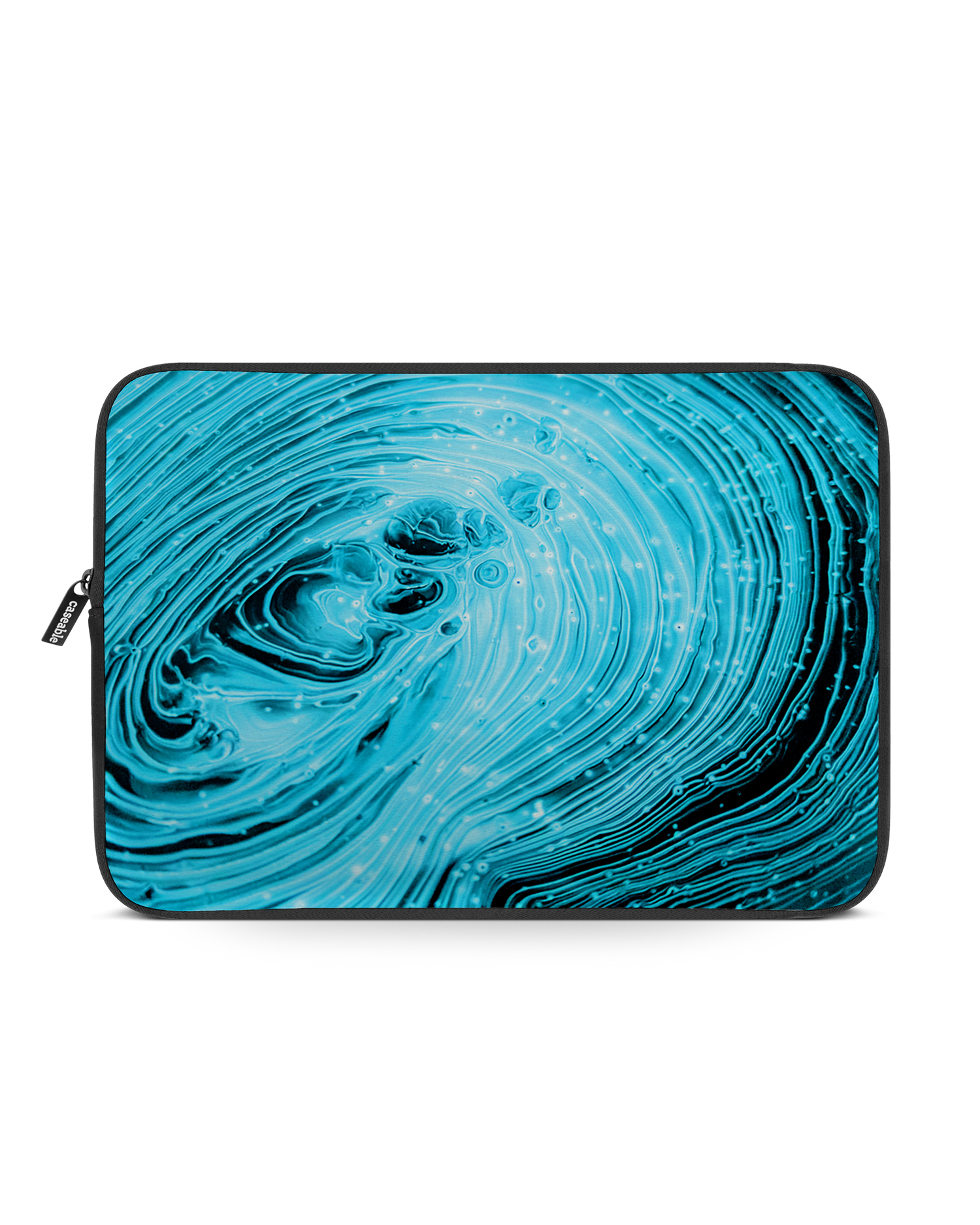 Turquoise Ripples Laptop Case 14 inch: Front View