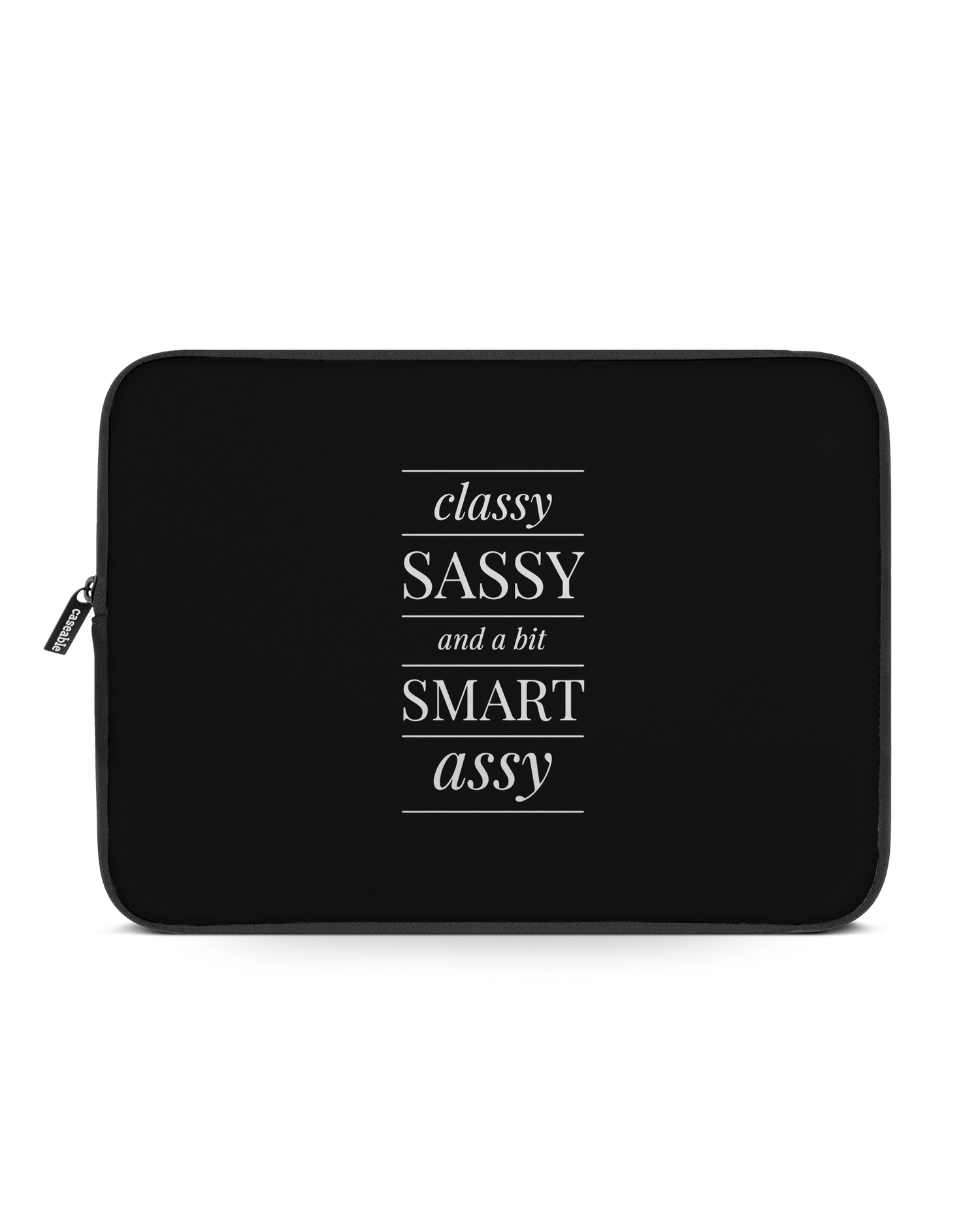 Classy Sassy Laptop Case 15 inch: Front View