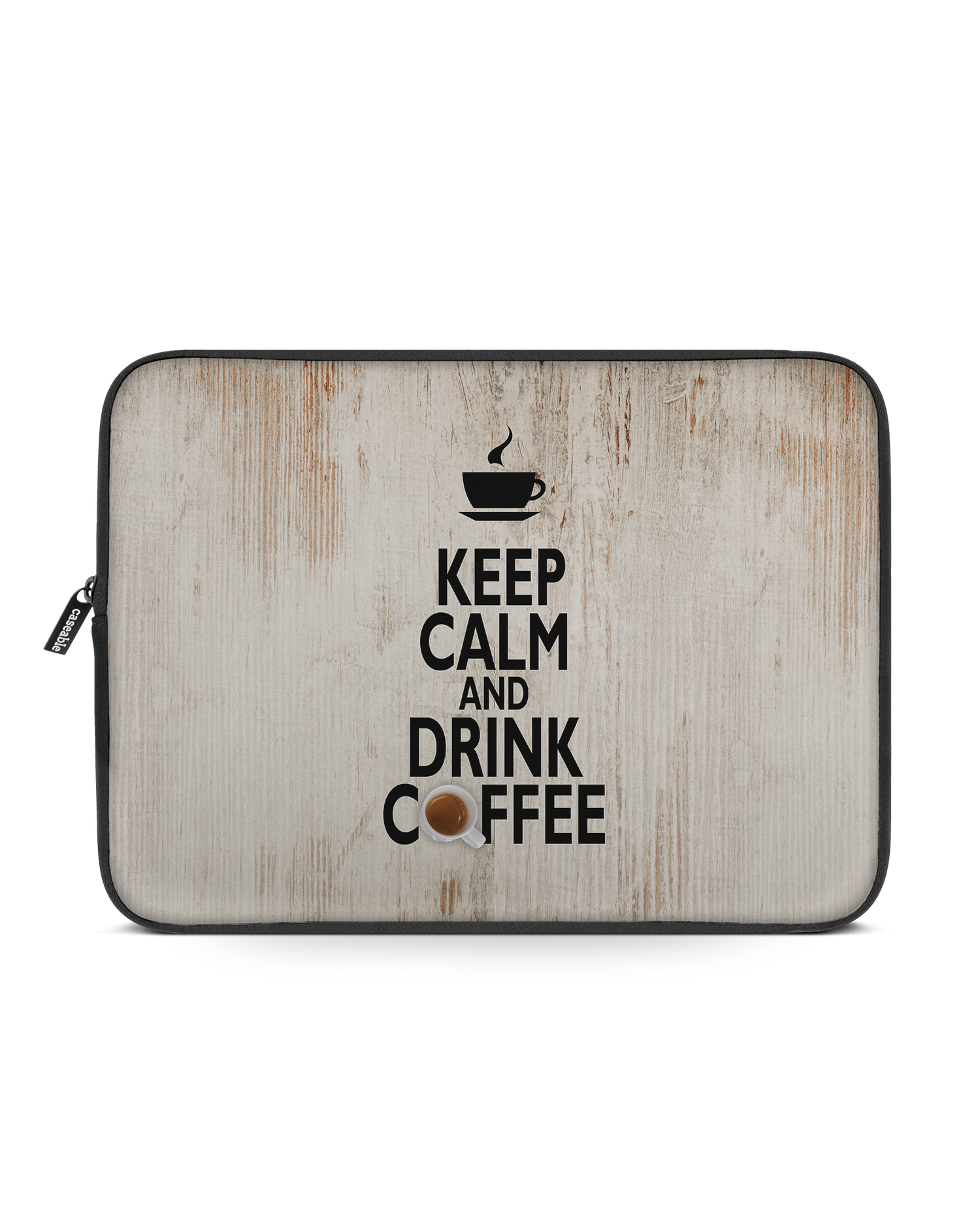 Drink Coffee Laptop Case 15 inch: Front View