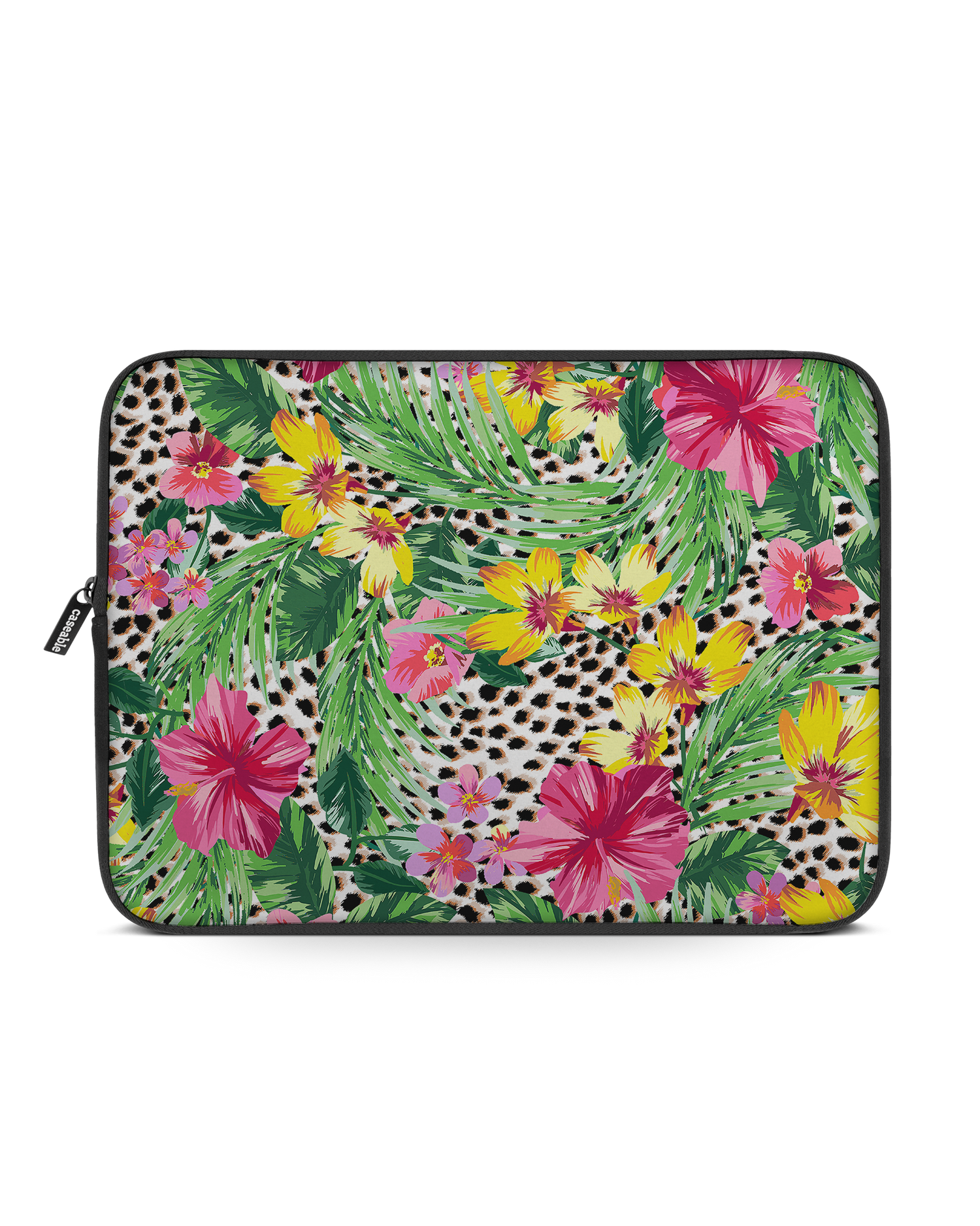 Tropical Cheetah Laptop Case 15 inch: Front View