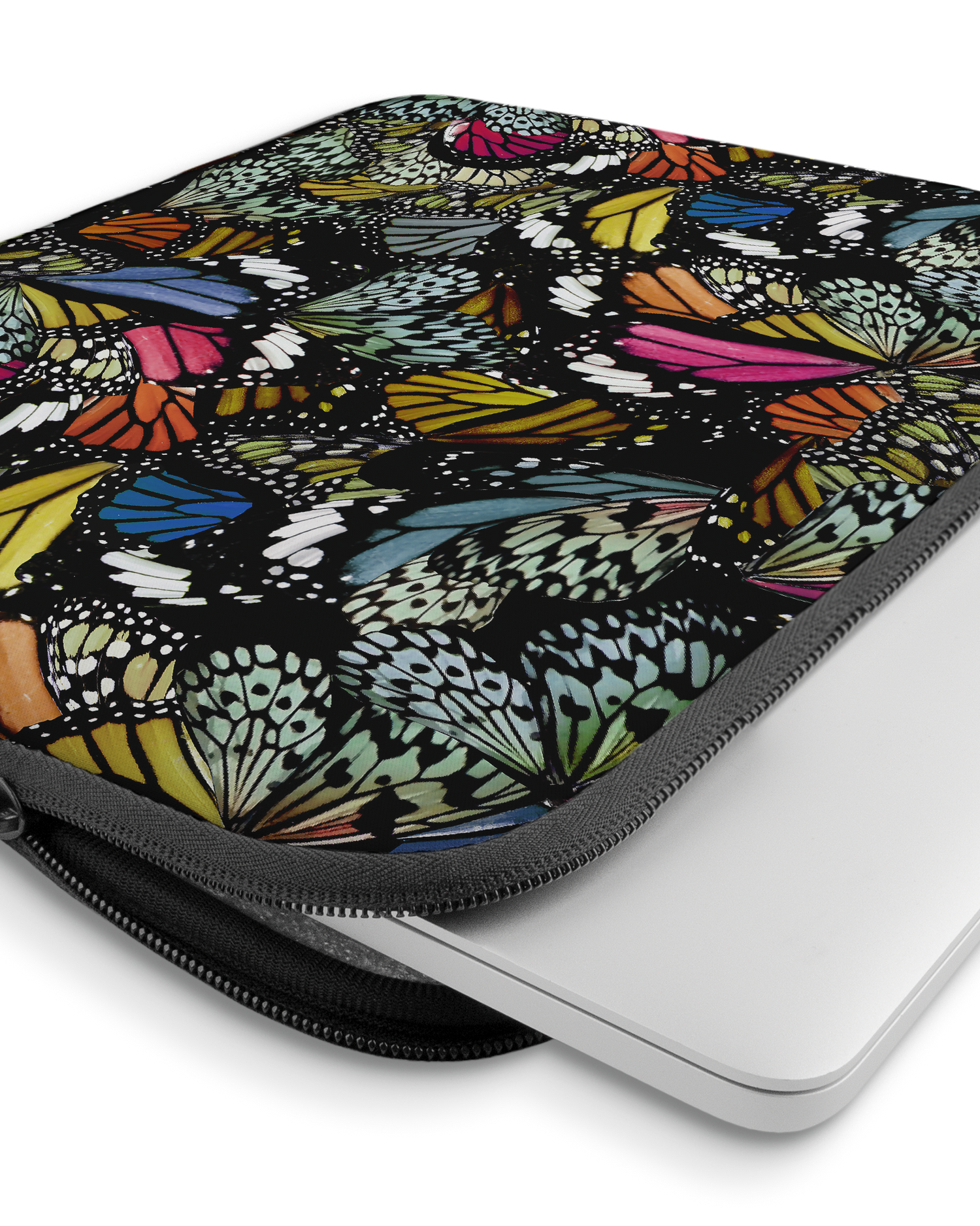 Psychedelic Butterflies Laptop Case 15 inch with device inside