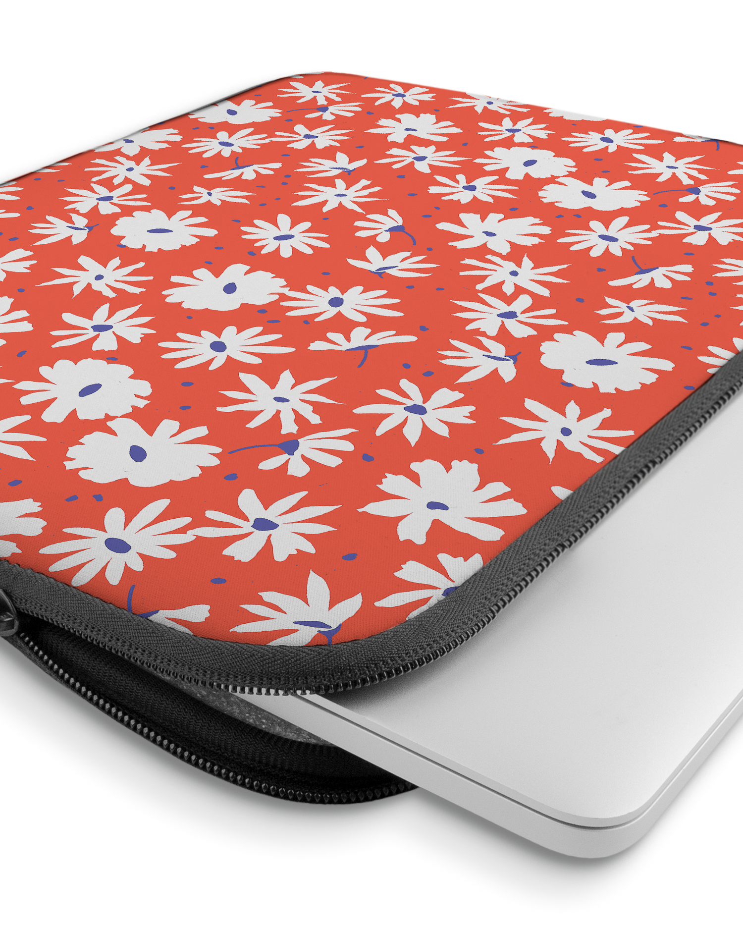 Retro Daisy Laptop Case 15 inch with device inside