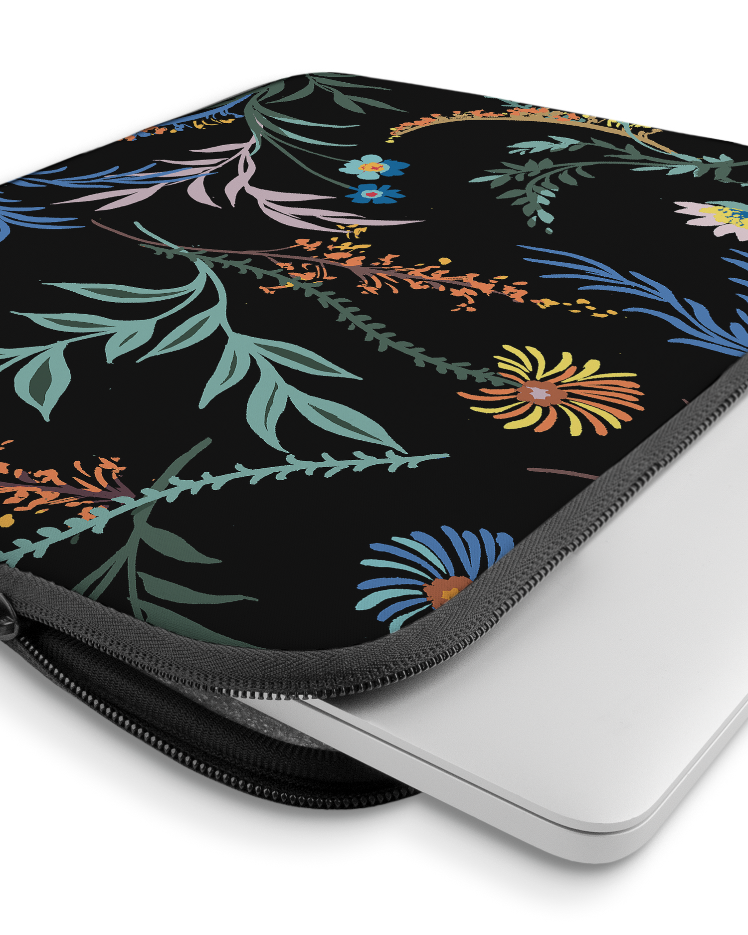 Woodland Spring Floral Laptop Case 15 inch with device inside