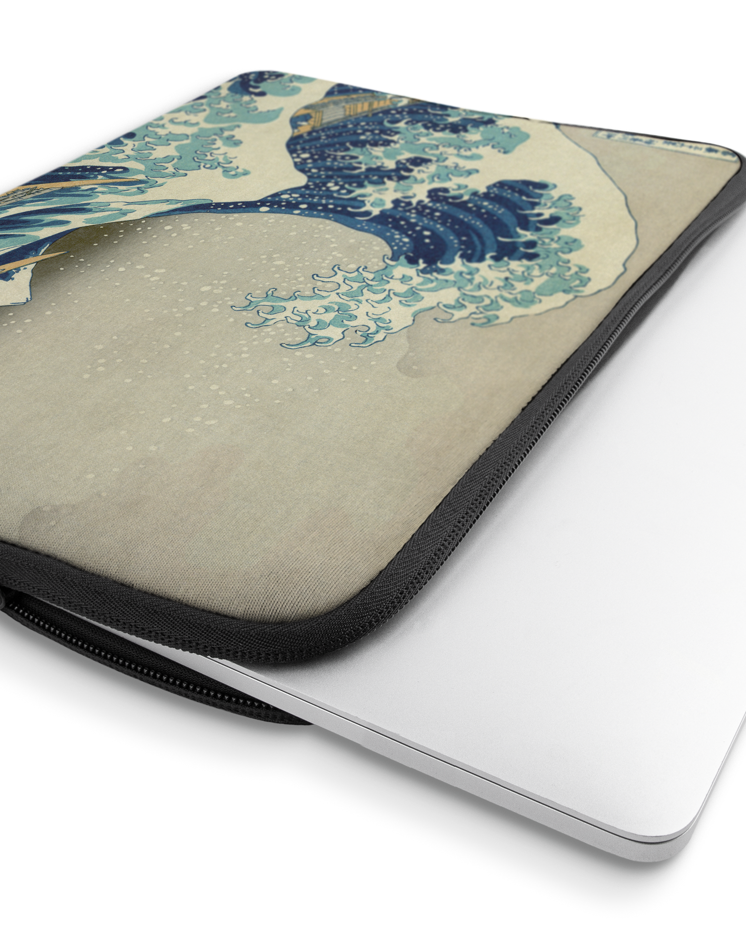 Great Wave Off Kanagawa By Hokusai Laptop Case 16 inch with device inside