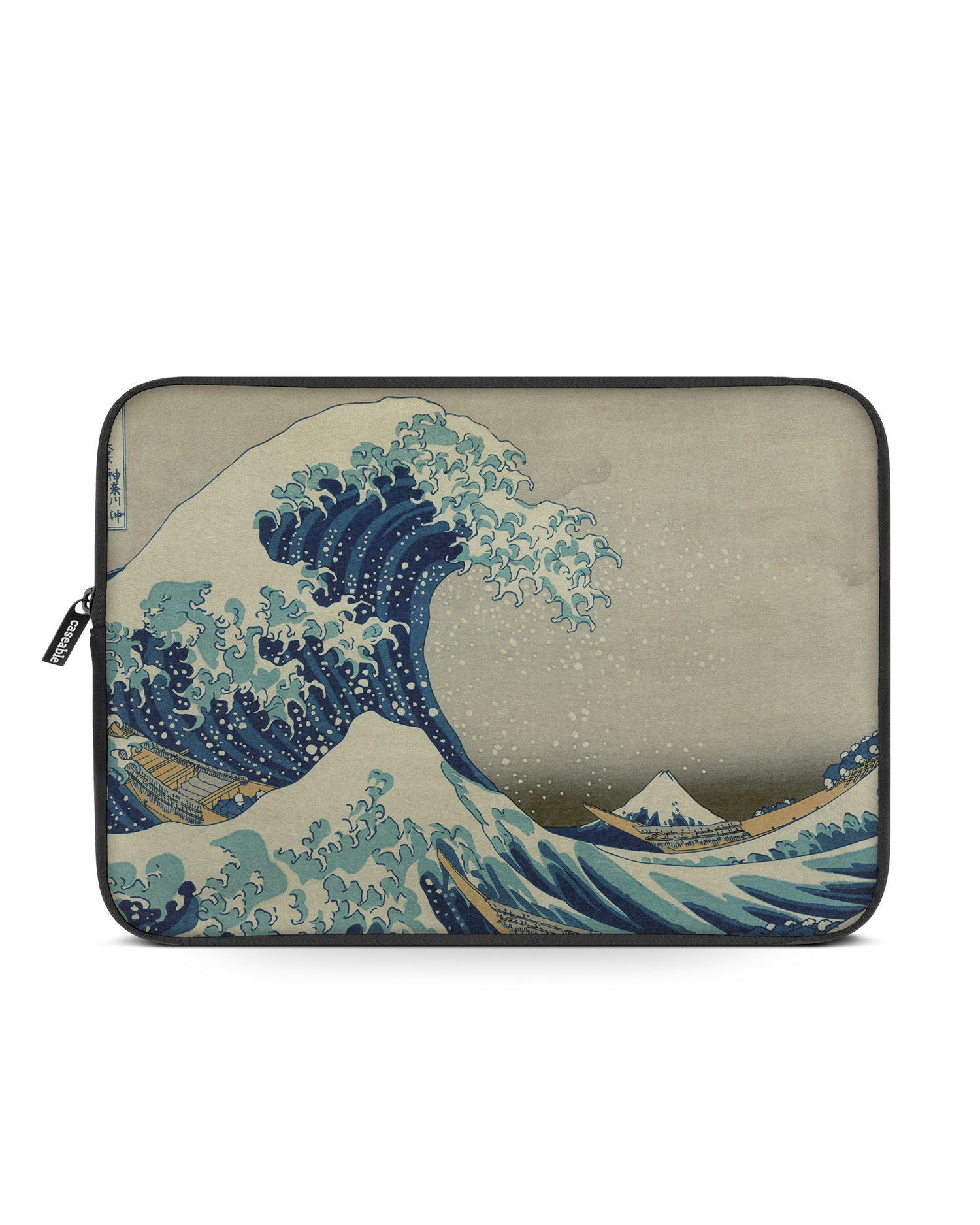 Great Wave Off Kanagawa By Hokusai Laptop Case 16 inch: Front View