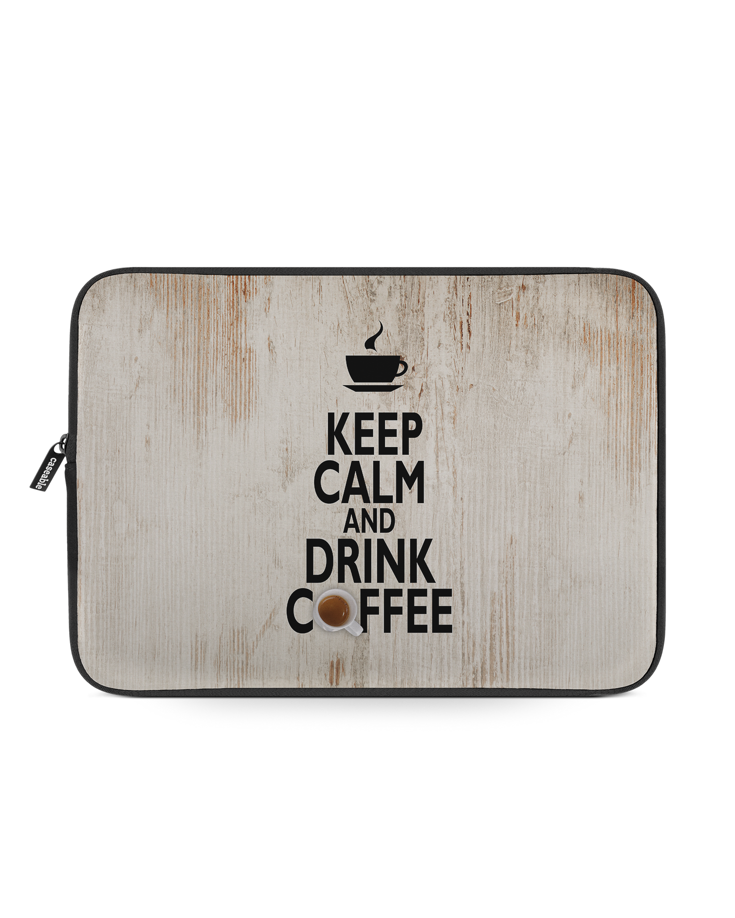 Drink Coffee Laptop Case 13-14 inch: Front View