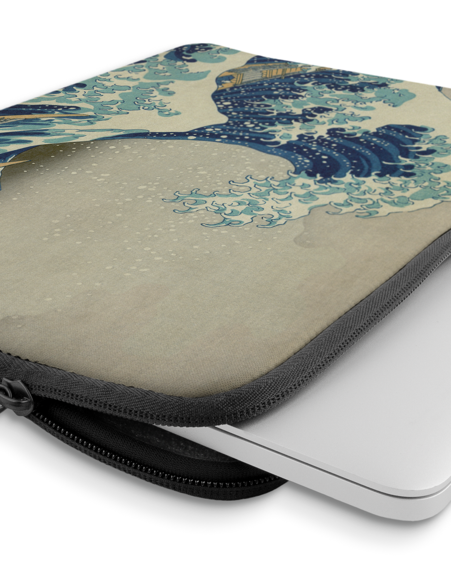 Great Wave Off Kanagawa By Hokusai Laptop Case 13-14 inch with device inside