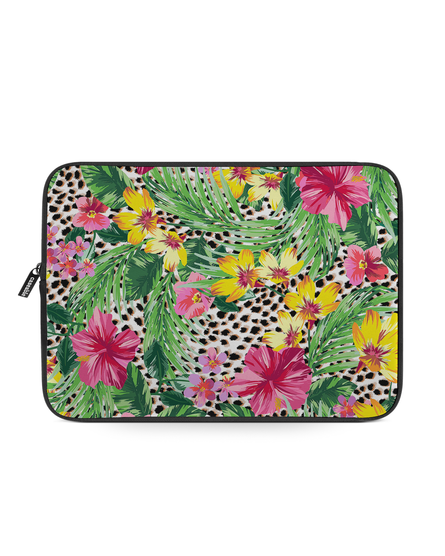 Tropical Cheetah Laptop Case 13-14 inch: Front View