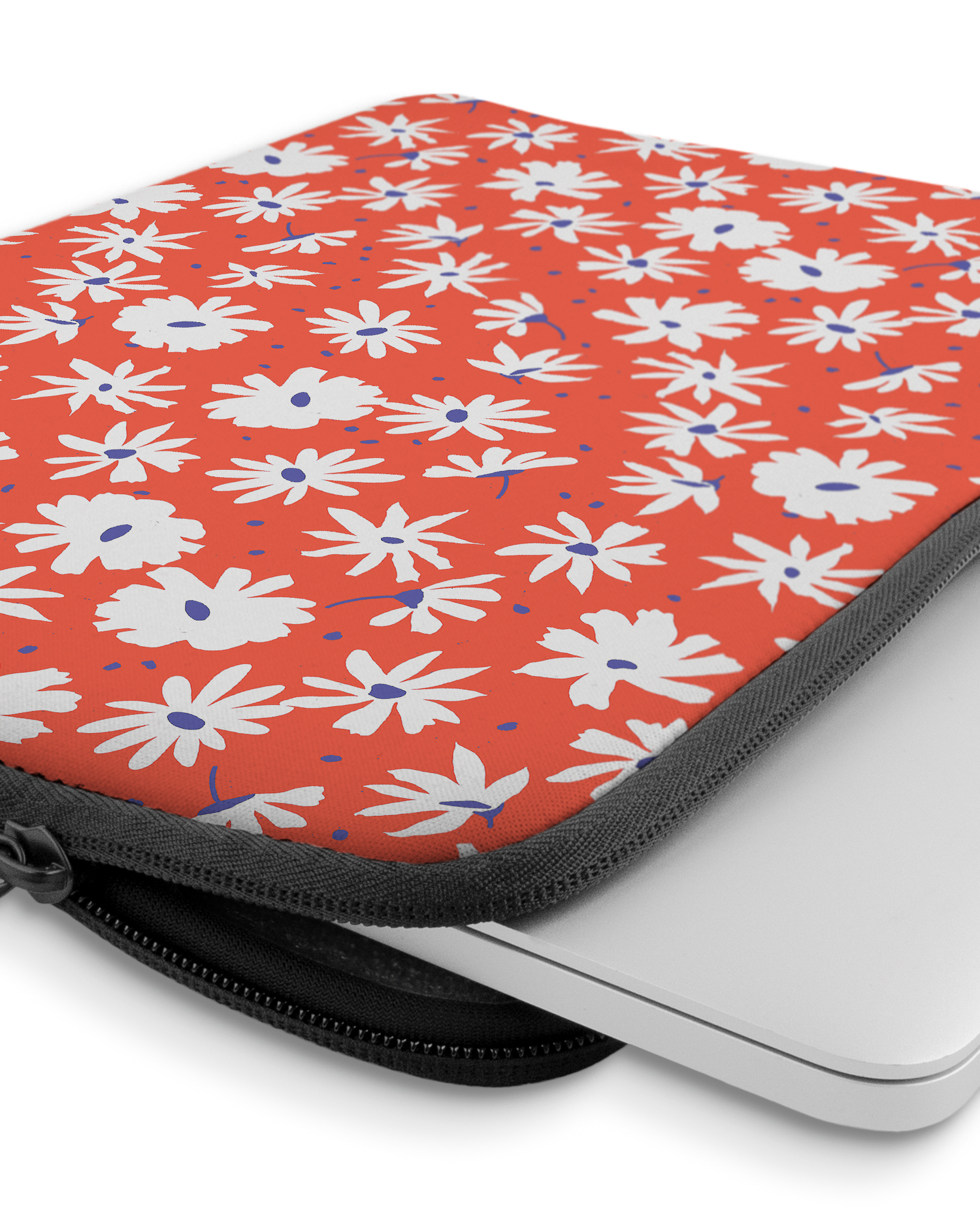 Retro Daisy Laptop Case 13-14 inch with device inside