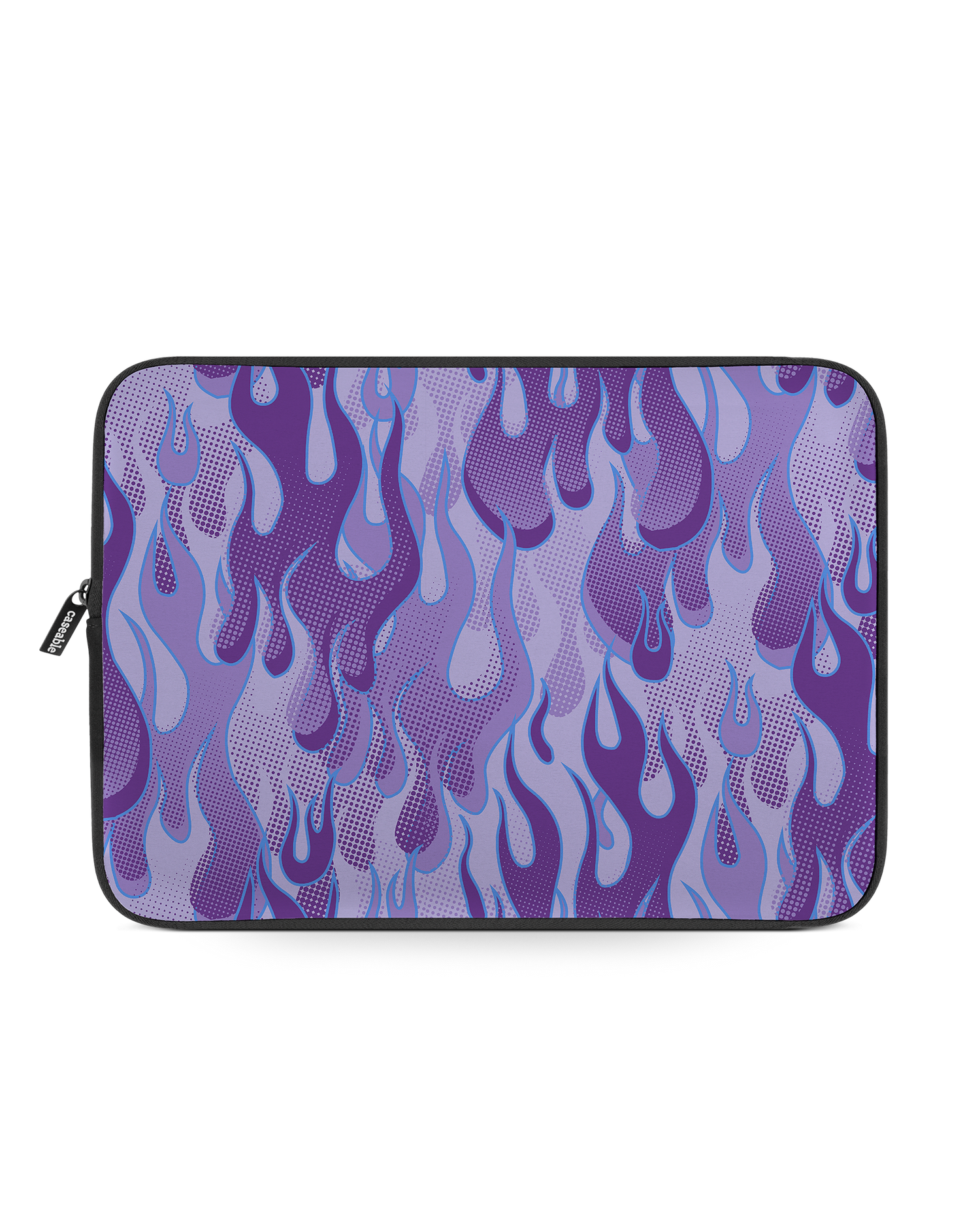 Purple Flames Laptop Case 13-14 inch: Front View