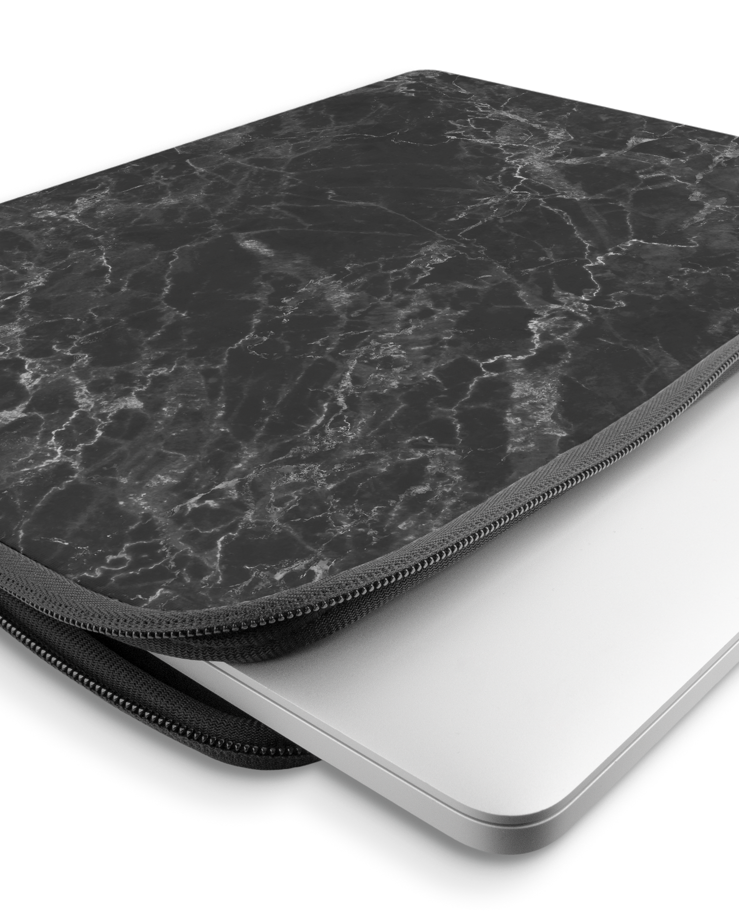 Midnight Marble Laptop Case 15-16 inch with device inside
