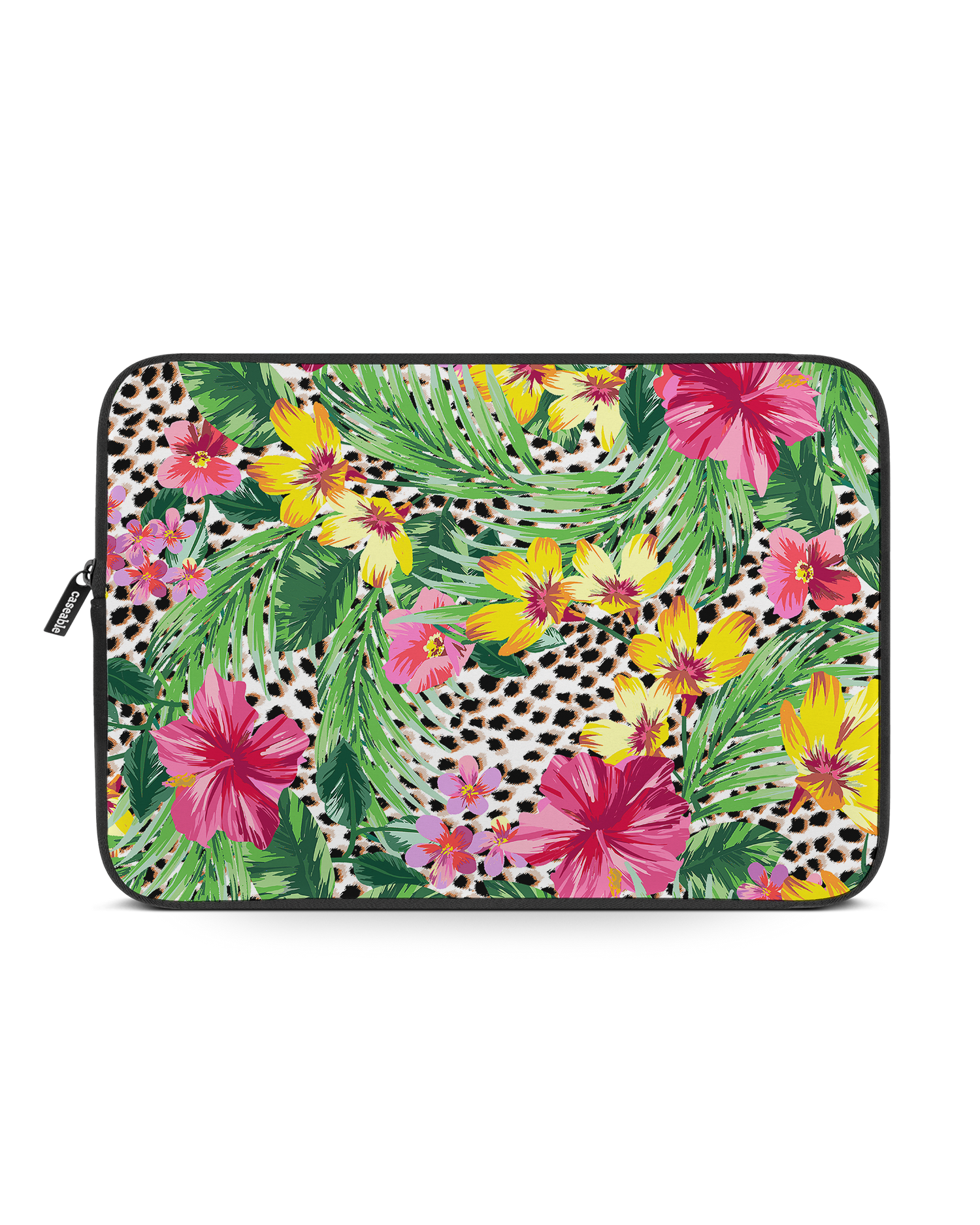 Tropical Cheetah Laptop Case 15-16 inch: Front View