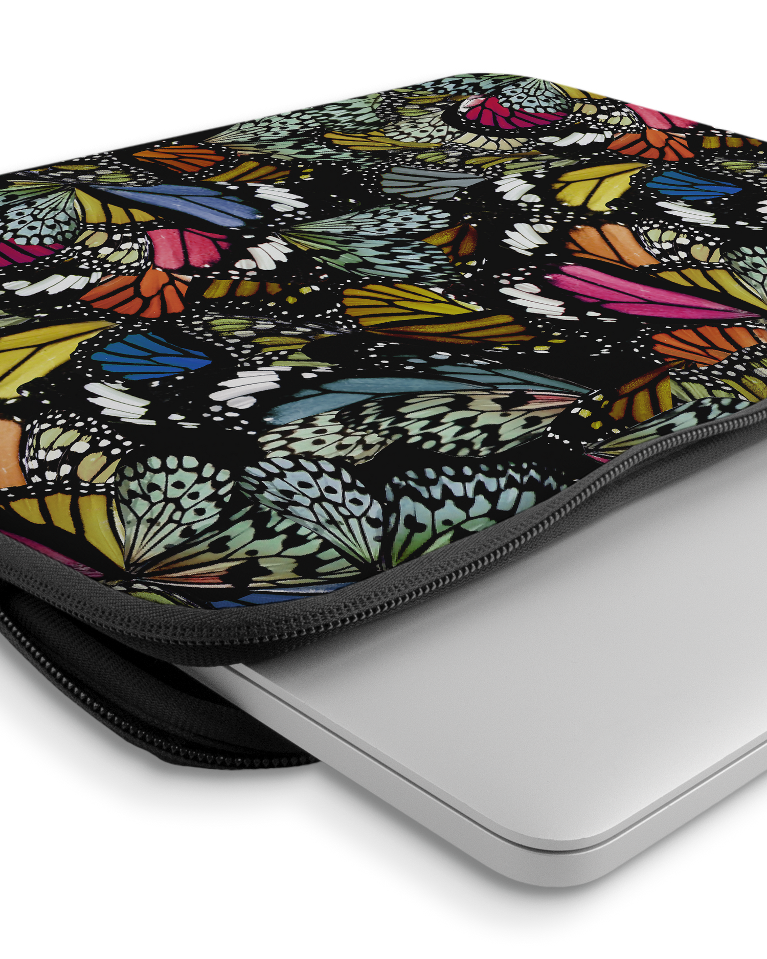 Psychedelic Butterflies Laptop Case 14-15 inch with device inside