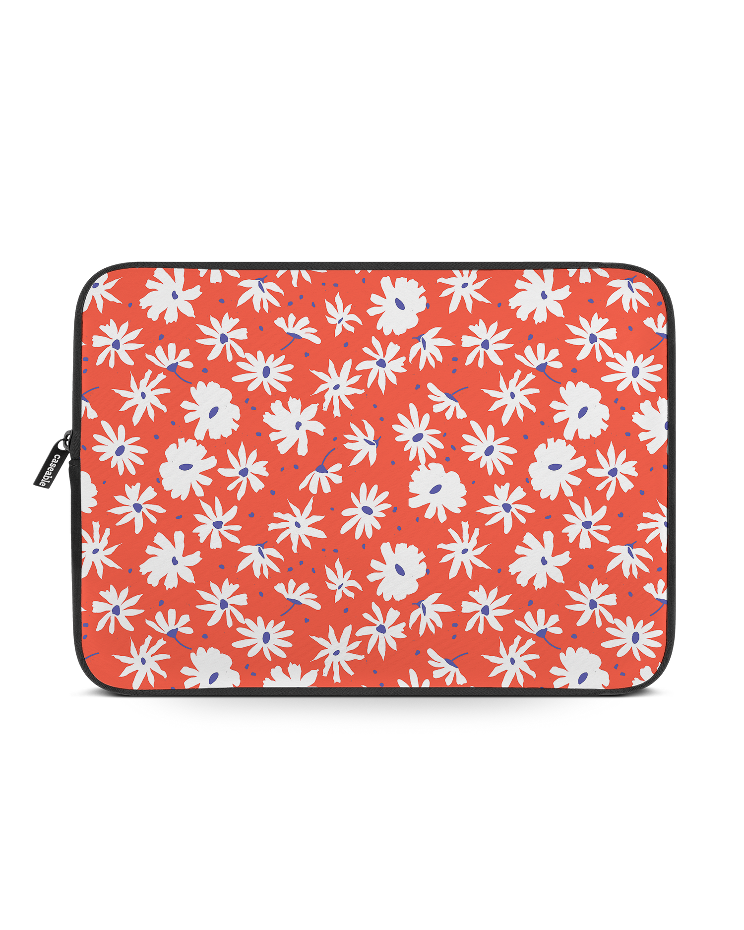 Retro Daisy Laptop Case 14-15 inch: Front View