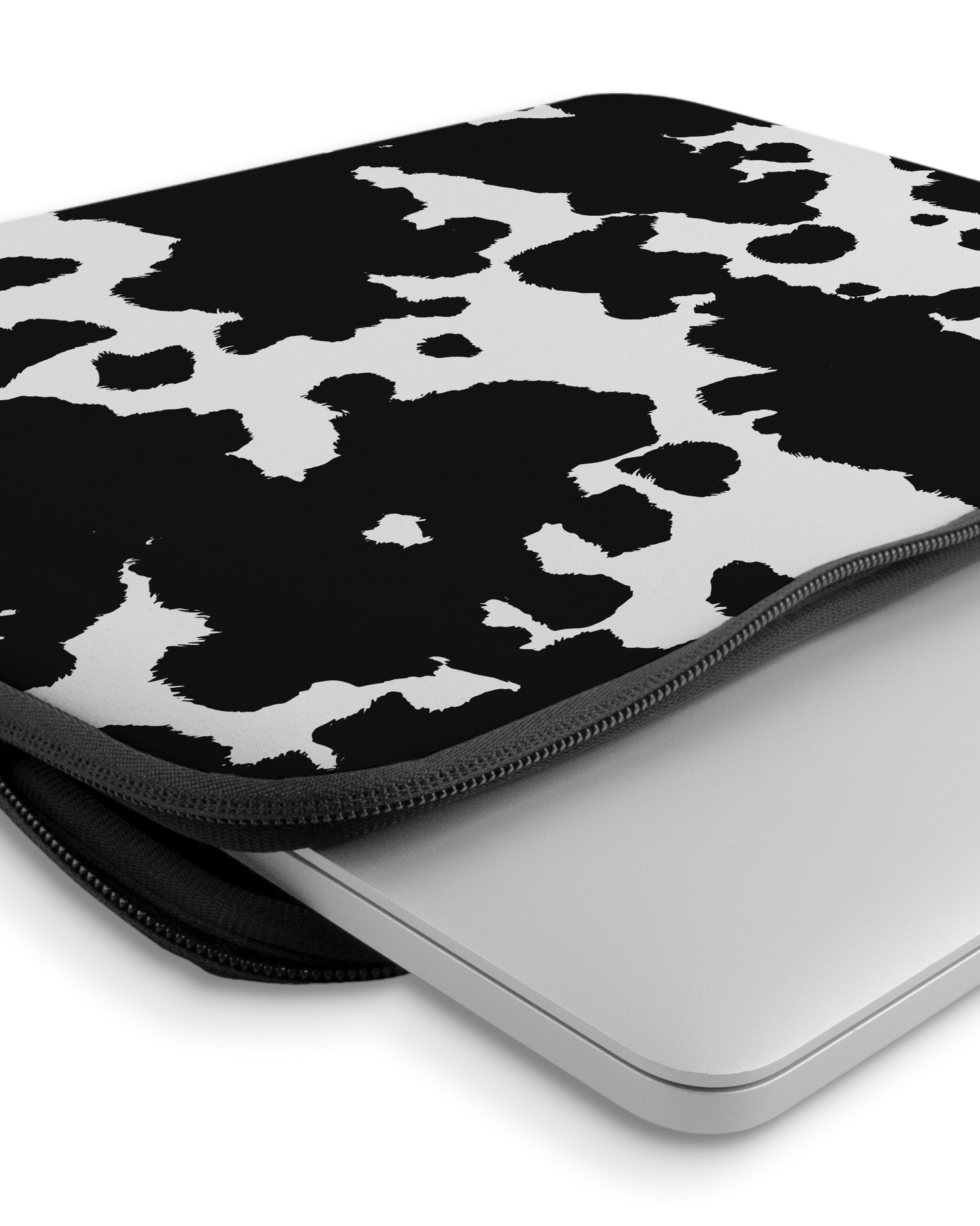Cow Print Laptop Case 14-15 inch with device inside