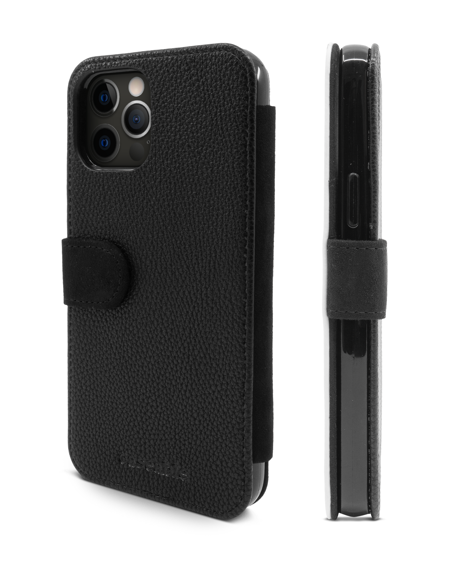 Leopard Skin Wallet Phone Case Apple iPhone 12, Apple iPhone 12 Pro: Side View