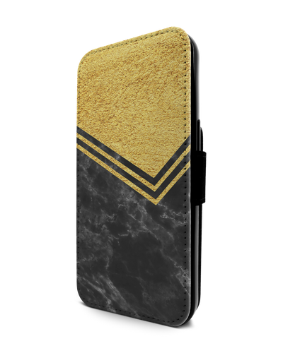 Gold Marble Wallet Phone Case Apple iPhone 13 Pro