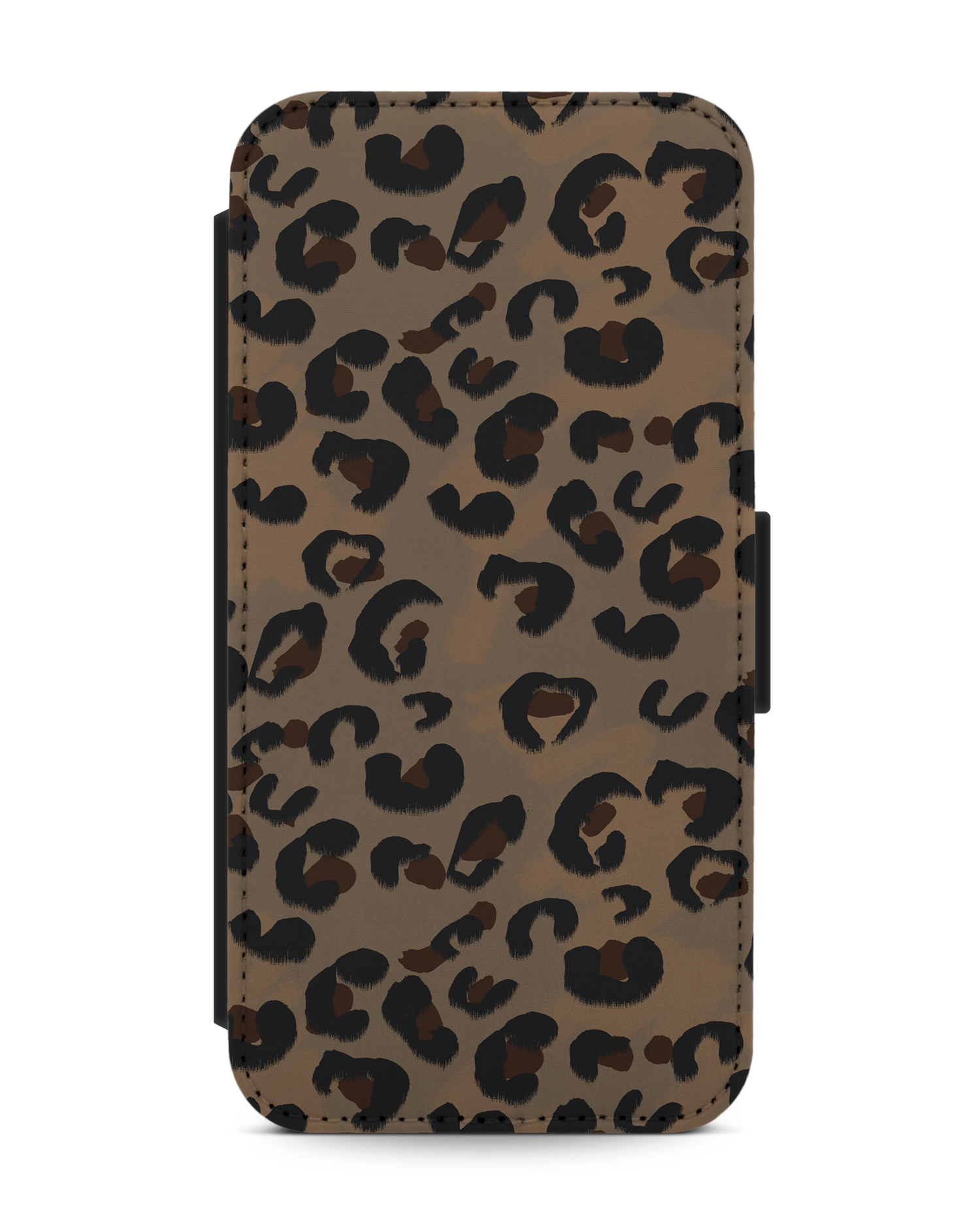Leopard Repeat Wallet Phone Case Apple iPhone 13 Pro: Front View
