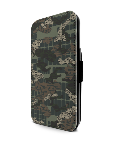 Green Camo Mix Wallet Phone Case Apple iPhone 13 Pro