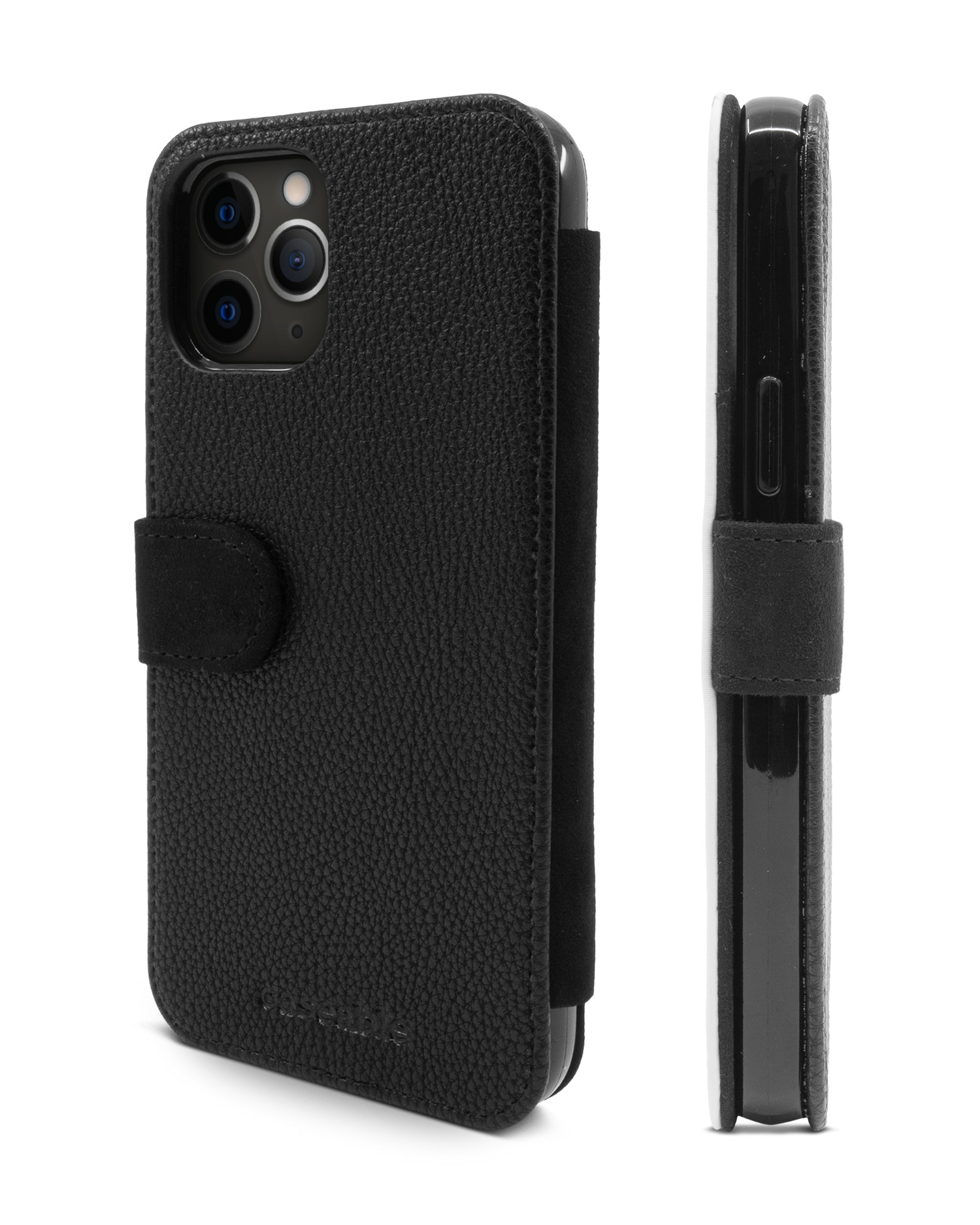 BLACK Wallet Phone Case Apple iPhone 11 Pro: Side View