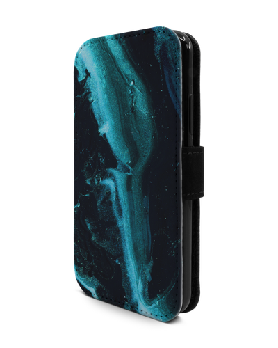 Deep Turquoise Sparkle Wallet Phone Case Apple iPhone 11 Pro