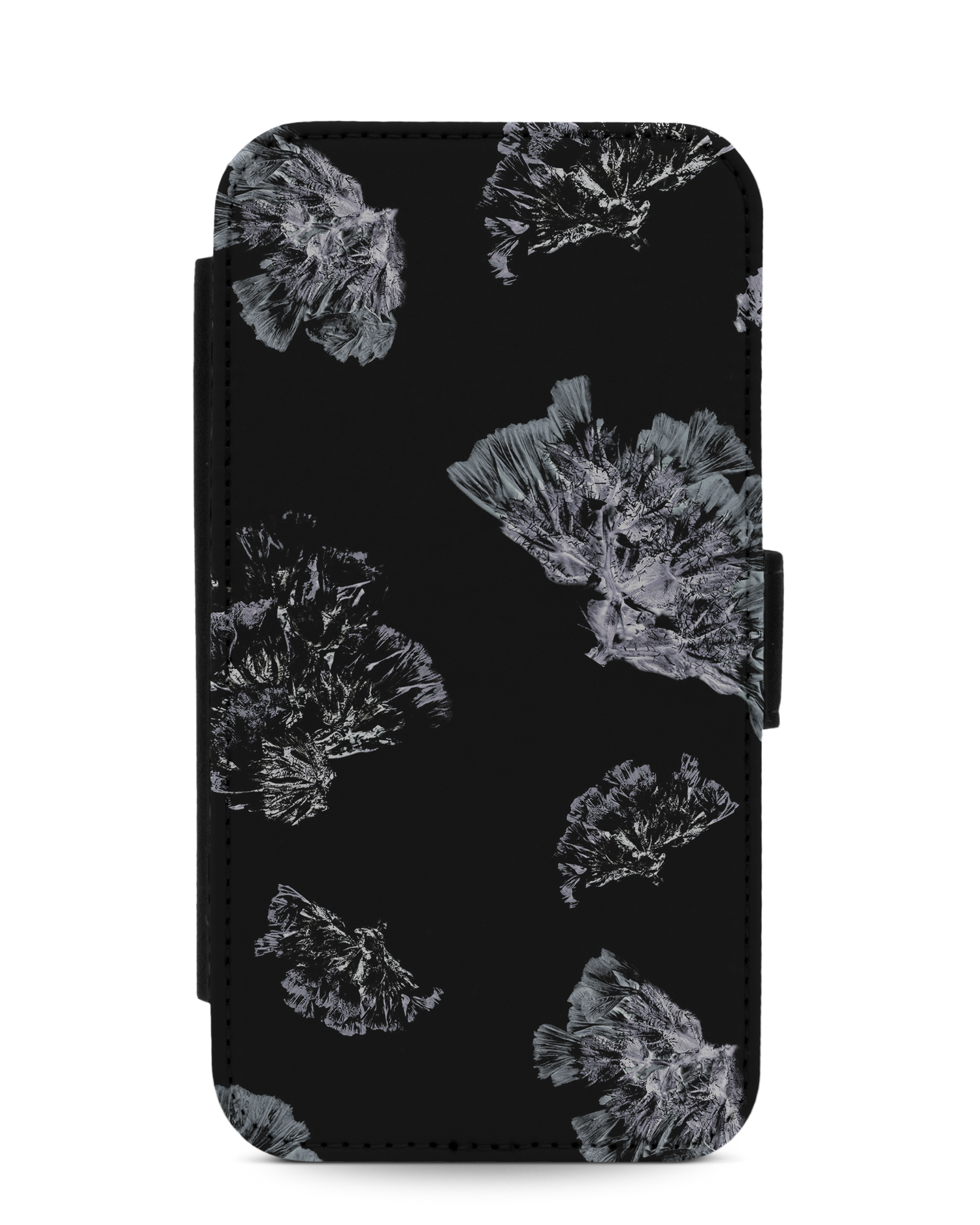 Silver Petals Wallet Phone Case Apple iPhone 11: Front View