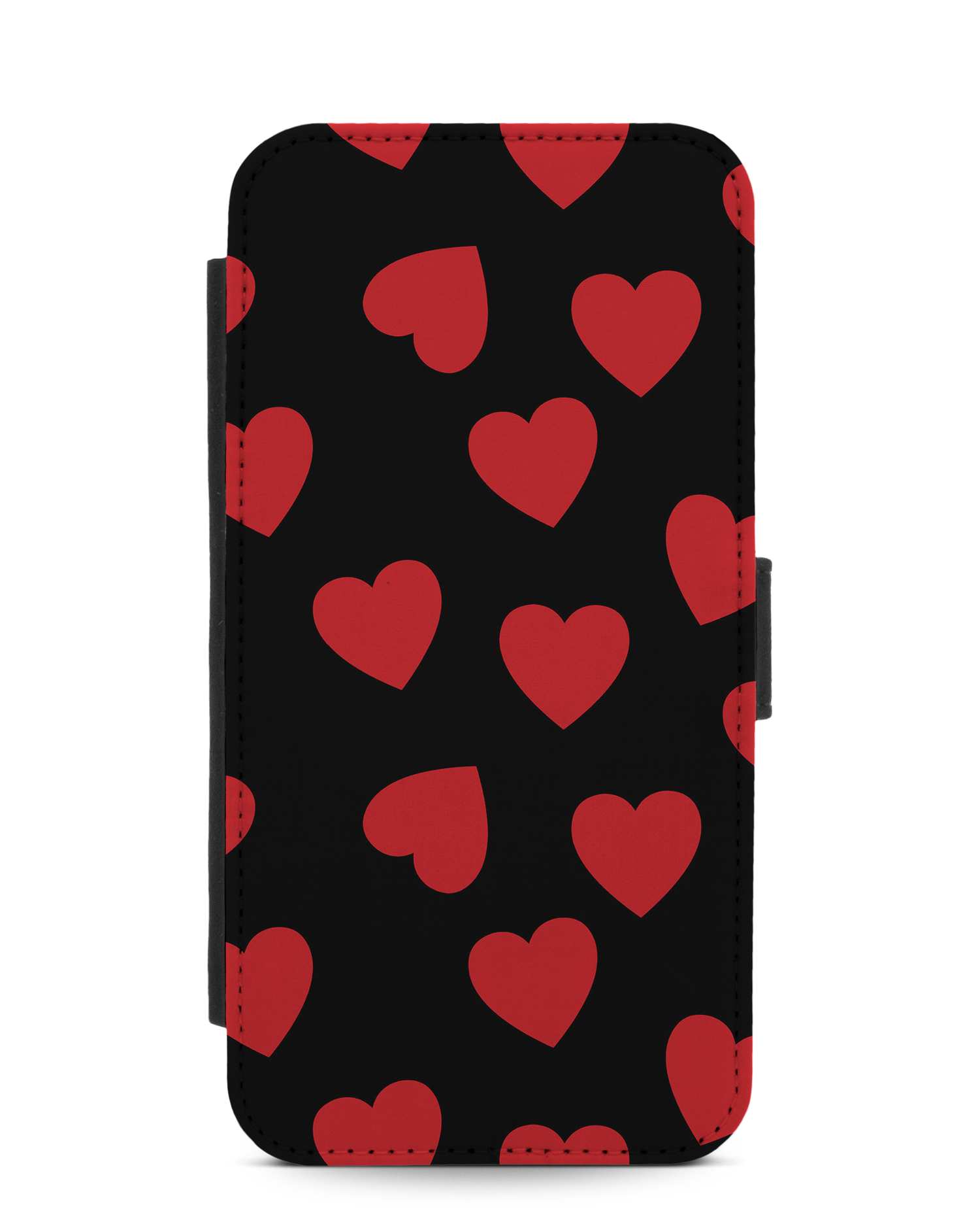 Repeating Hearts Wallet Phone Case Apple iPhone 12 Pro Max: Front View