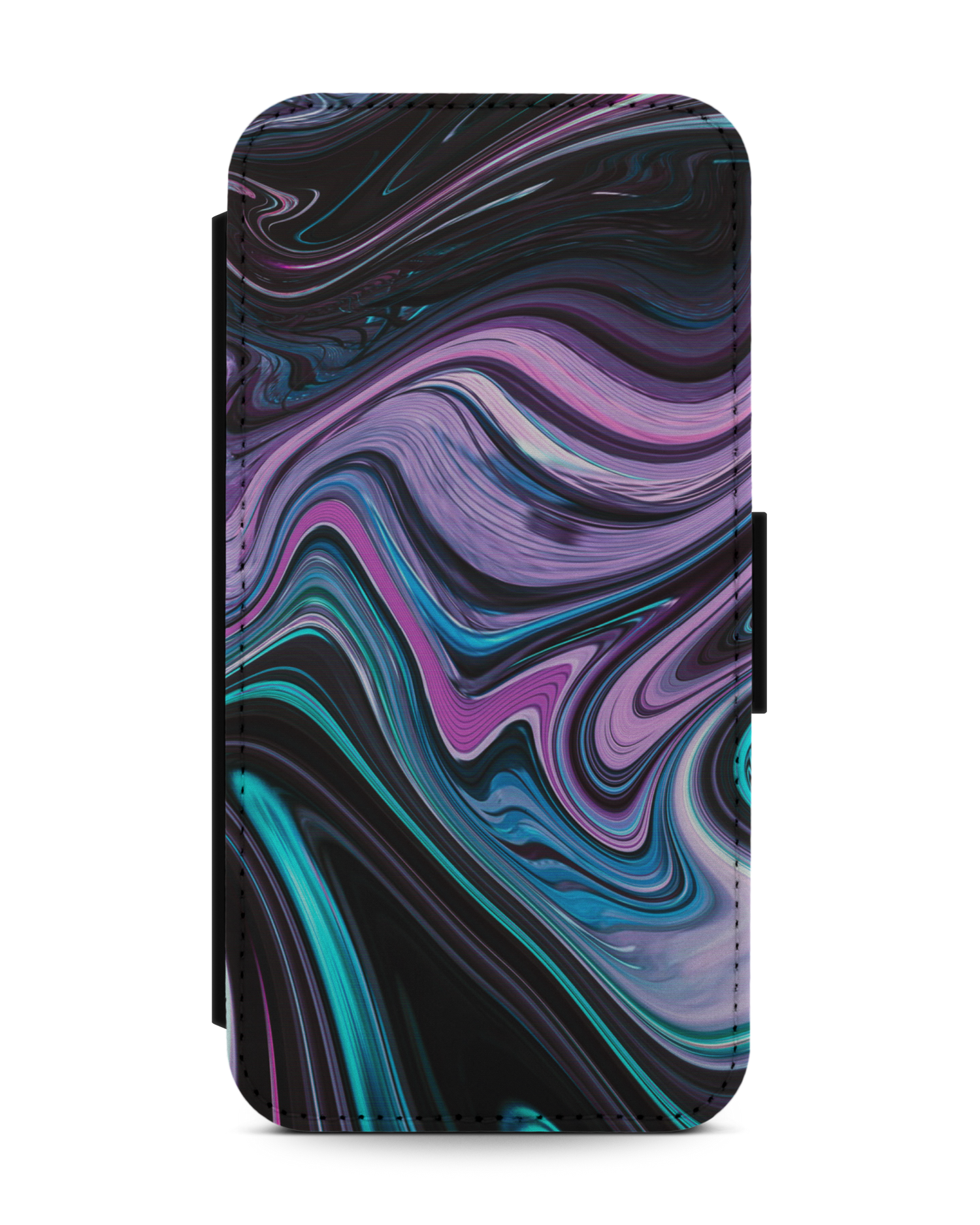 Digital Swirl Wallet Phone Case Apple iPhone 13 mini: Front View