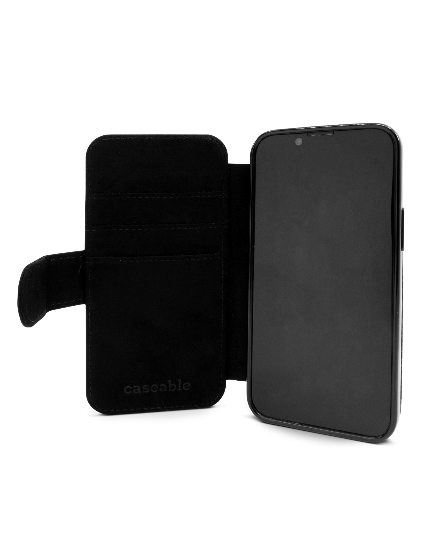 Neon Zebra Wallet Phone Case Apple iPhone 13 mini: Inside View