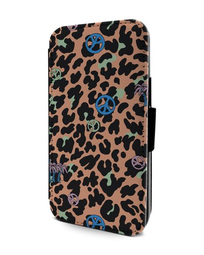 Leopard Peace Palms Wallet Phone Case Apple iPhone 13 mini