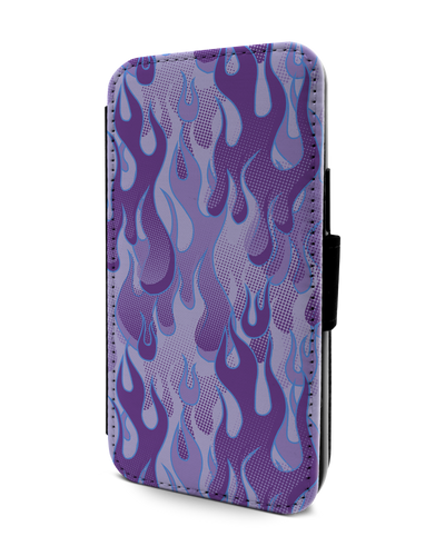 Purple Flames Wallet Phone Case Apple iPhone 13 mini