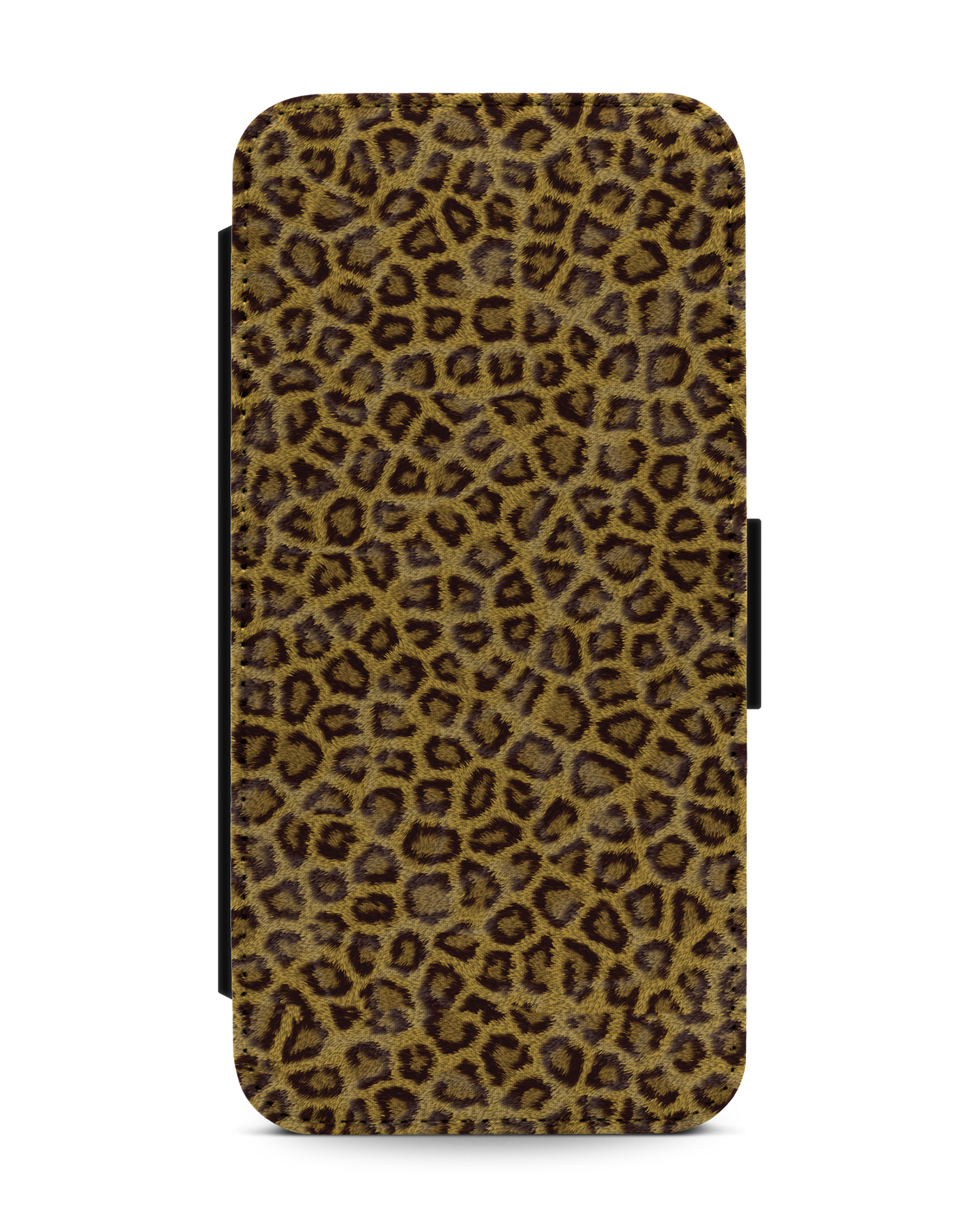 Leopard Skin Wallet Phone Case Apple iPhone 13 Pro Max: Front View