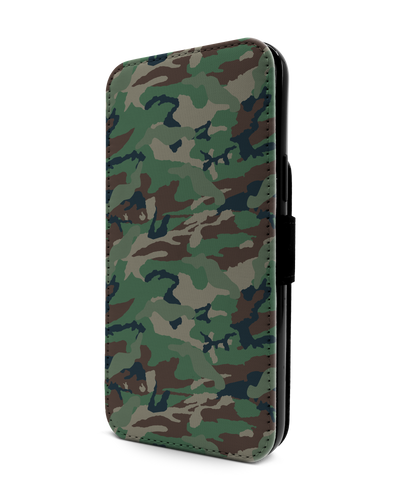 Green and Brown Camo Wallet Phone Case Apple iPhone 13 Pro Max