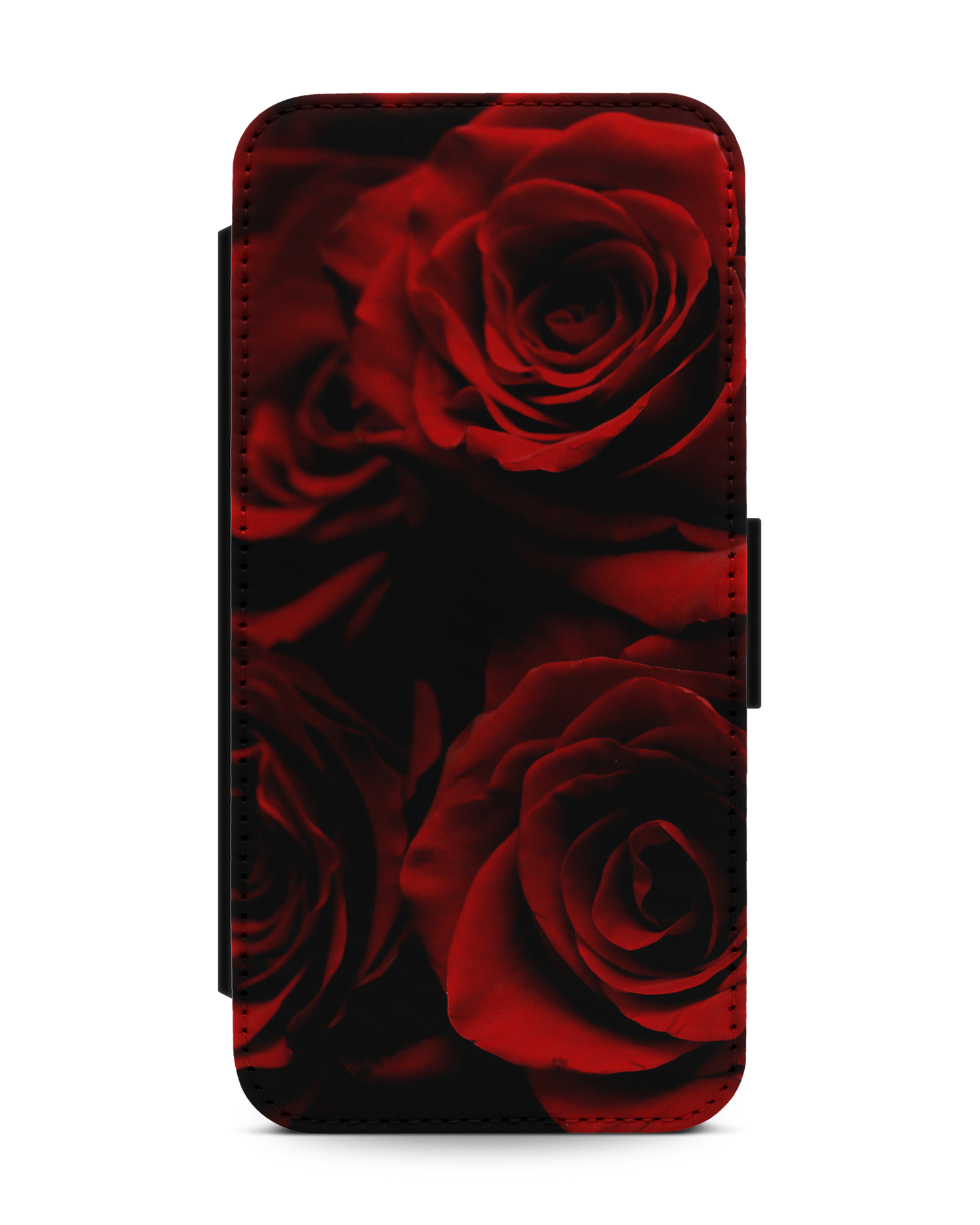 Red Roses Wallet Phone Case Apple iPhone 13 Pro Max: Front View