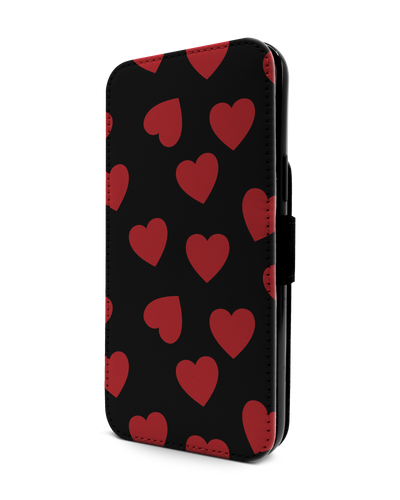 Repeating Hearts Wallet Phone Case Apple iPhone 13 Pro Max