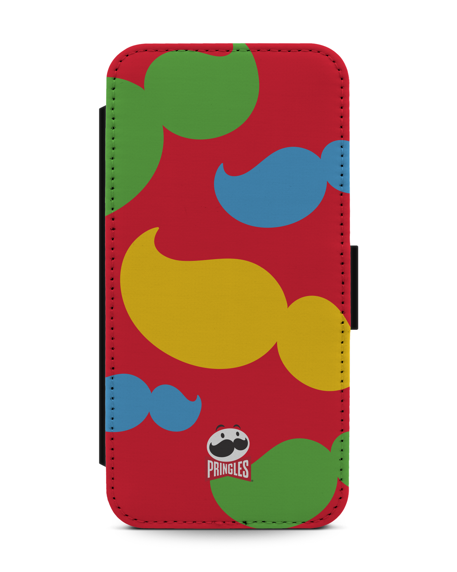 Pringles Moustache Wallet Phone Case Apple iPhone 13: Front View