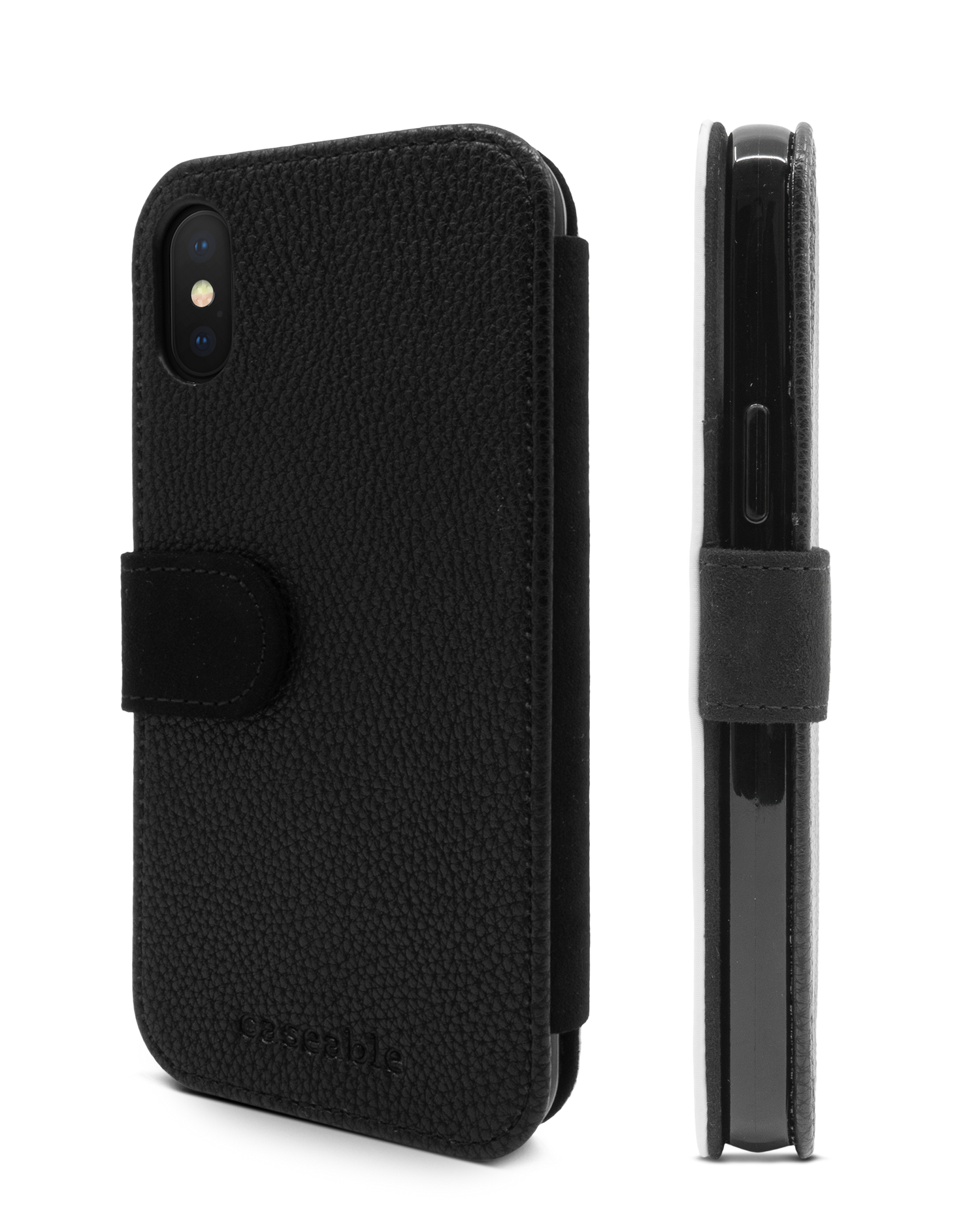Carbon II Wallet Phone Case Apple iPhone X, Apple iPhone XS: Side View