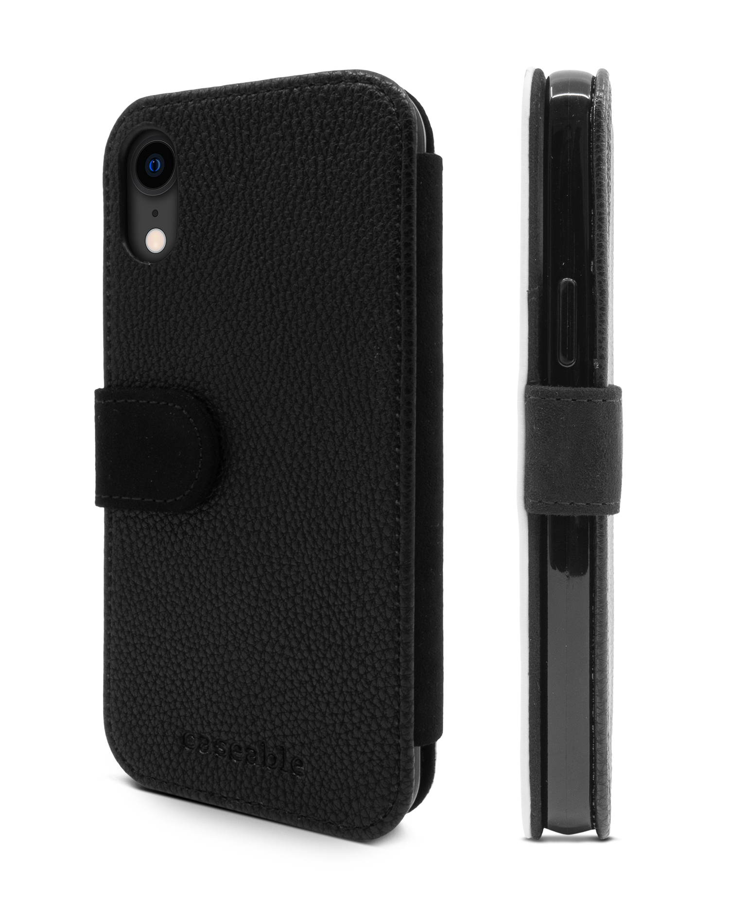Leopard Skin Wallet Phone Case Apple iPhone XR: Side View