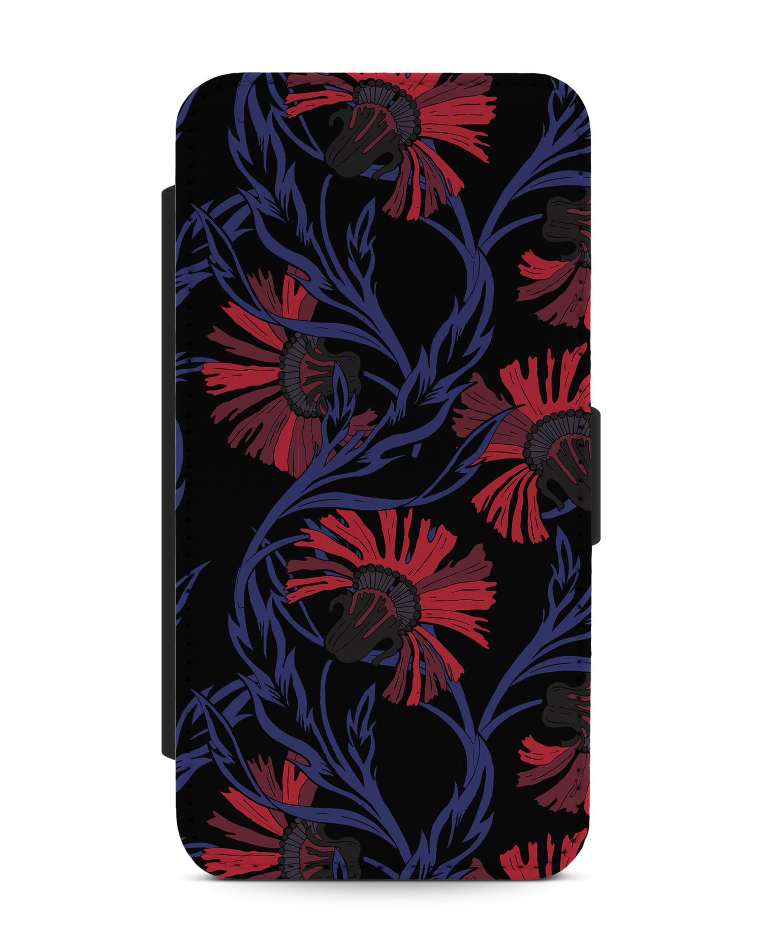 Midnight Floral Wallet Phone Case Apple iPhone XR: Front View